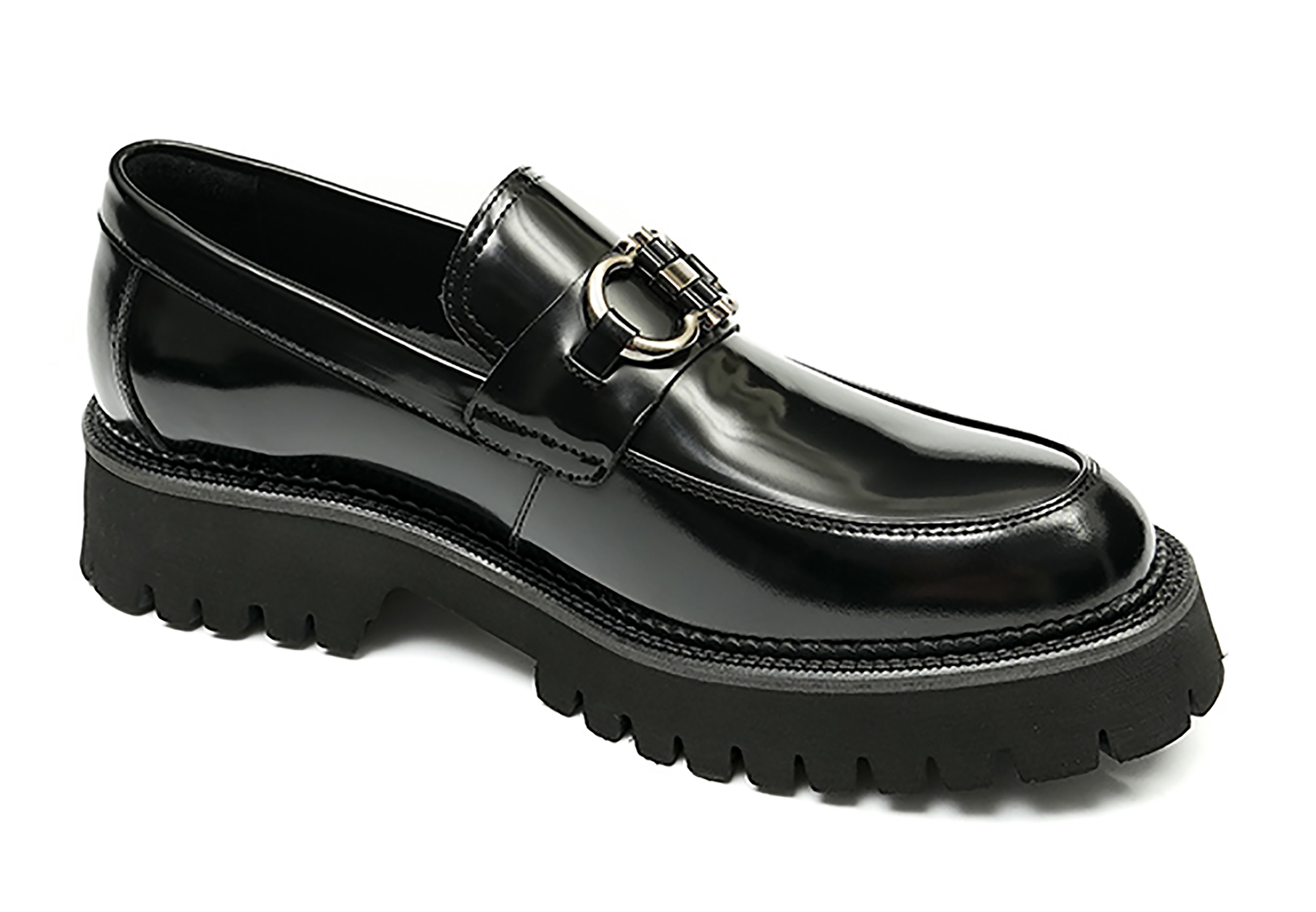 Mocasín con hebilla Horsebit de vestir para hombre