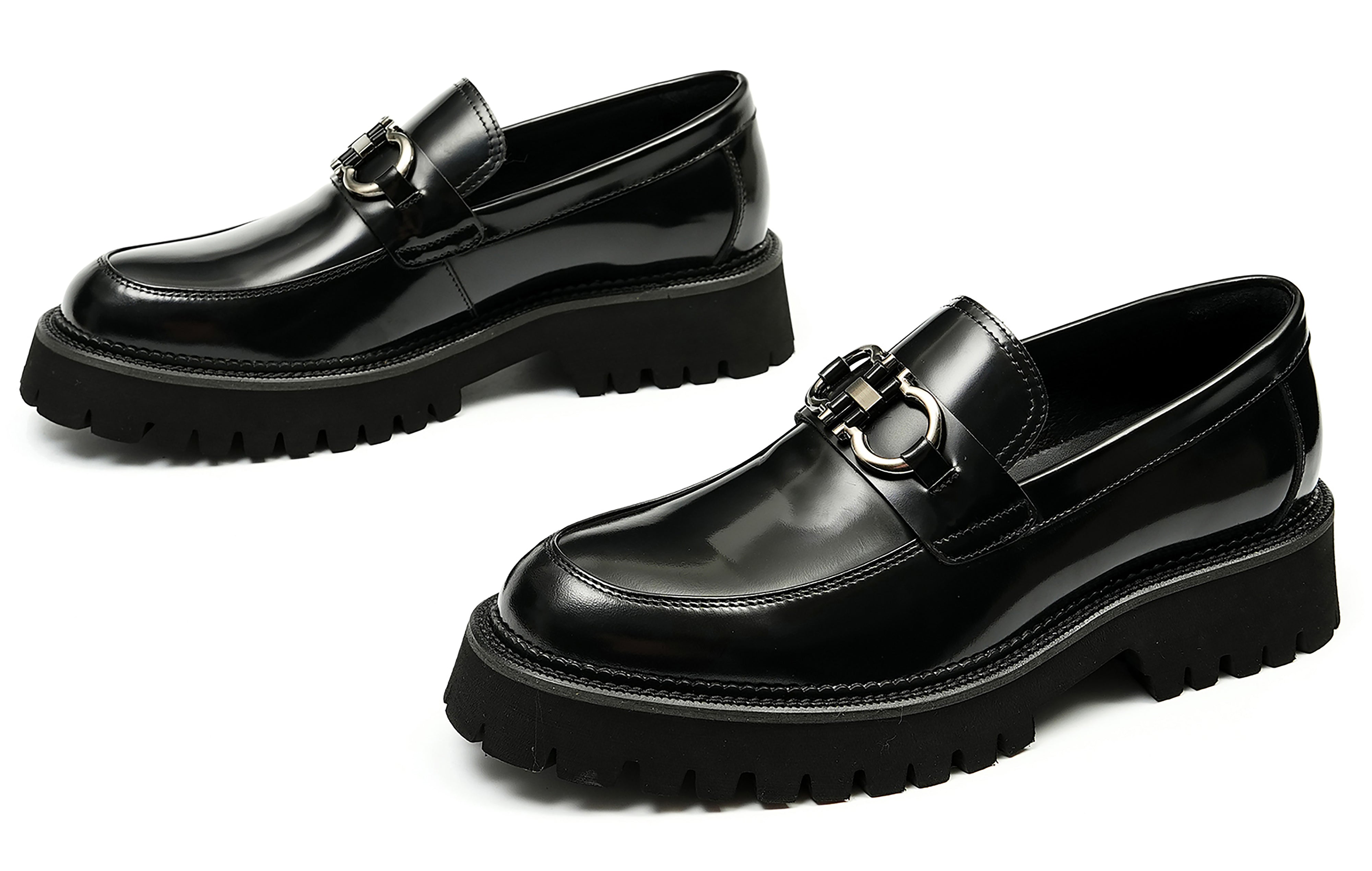 Mocasín con hebilla Horsebit de vestir para hombre