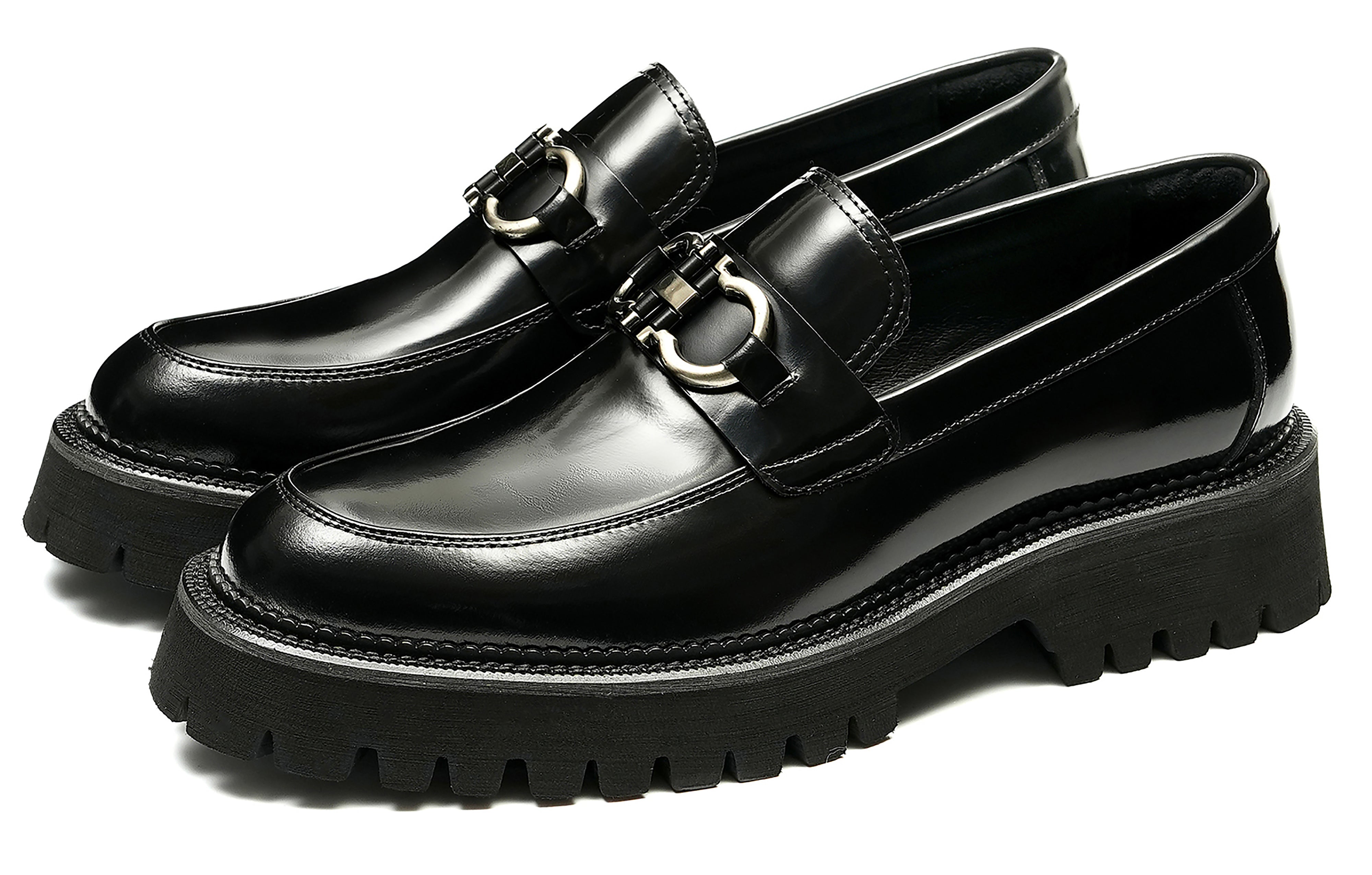 Mocasín con hebilla Horsebit de vestir para hombre