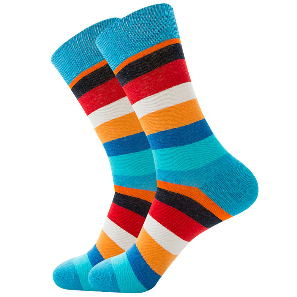 Stripe Series Cotton Socks 1 Pair Set