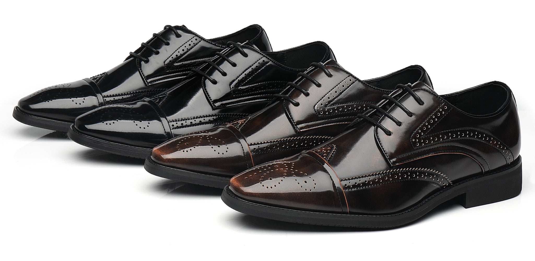 Zapatos Derby Brogues Wingtip para hombre