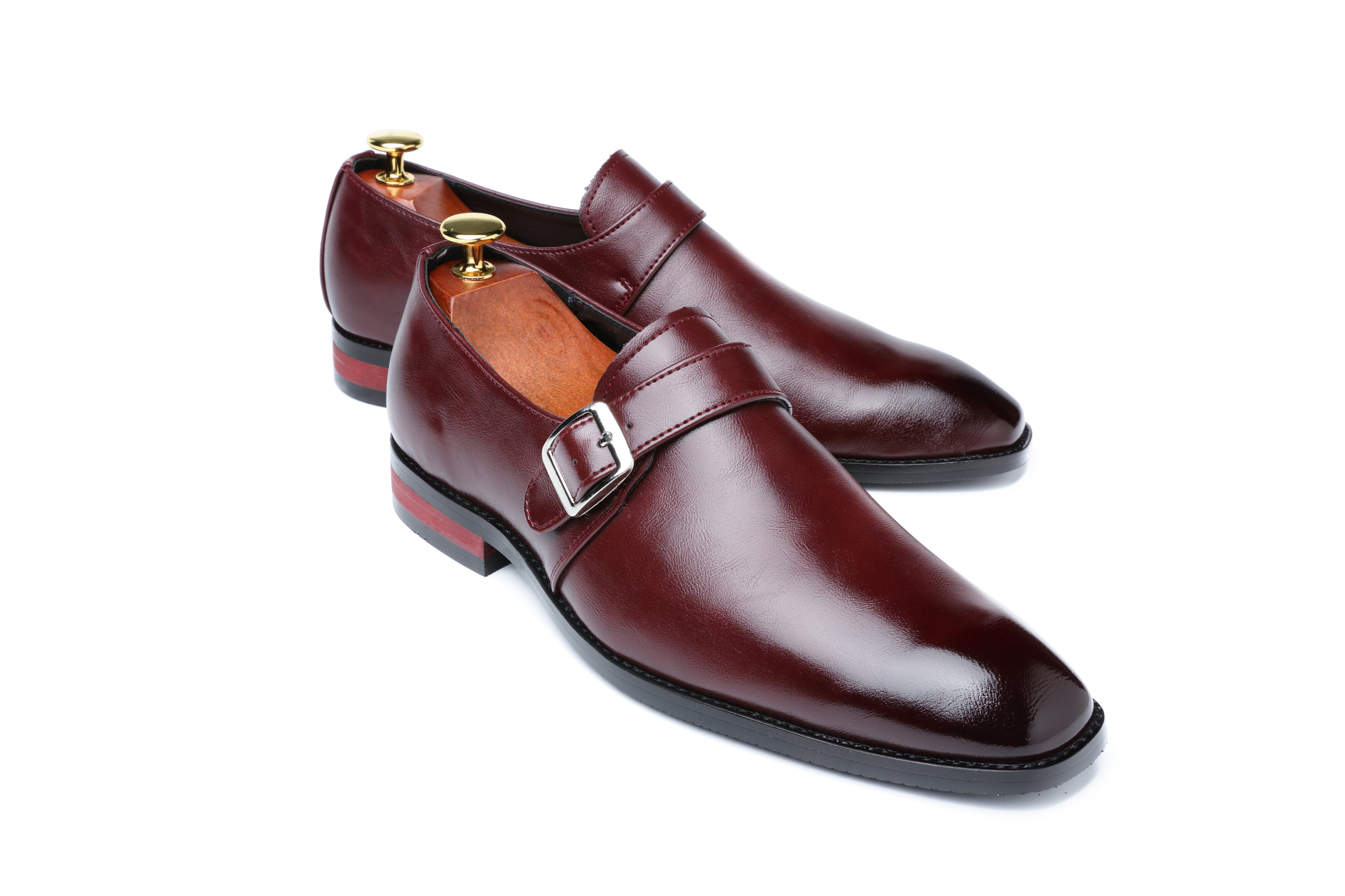 Men's Monk Strap Loafers Plain Toe