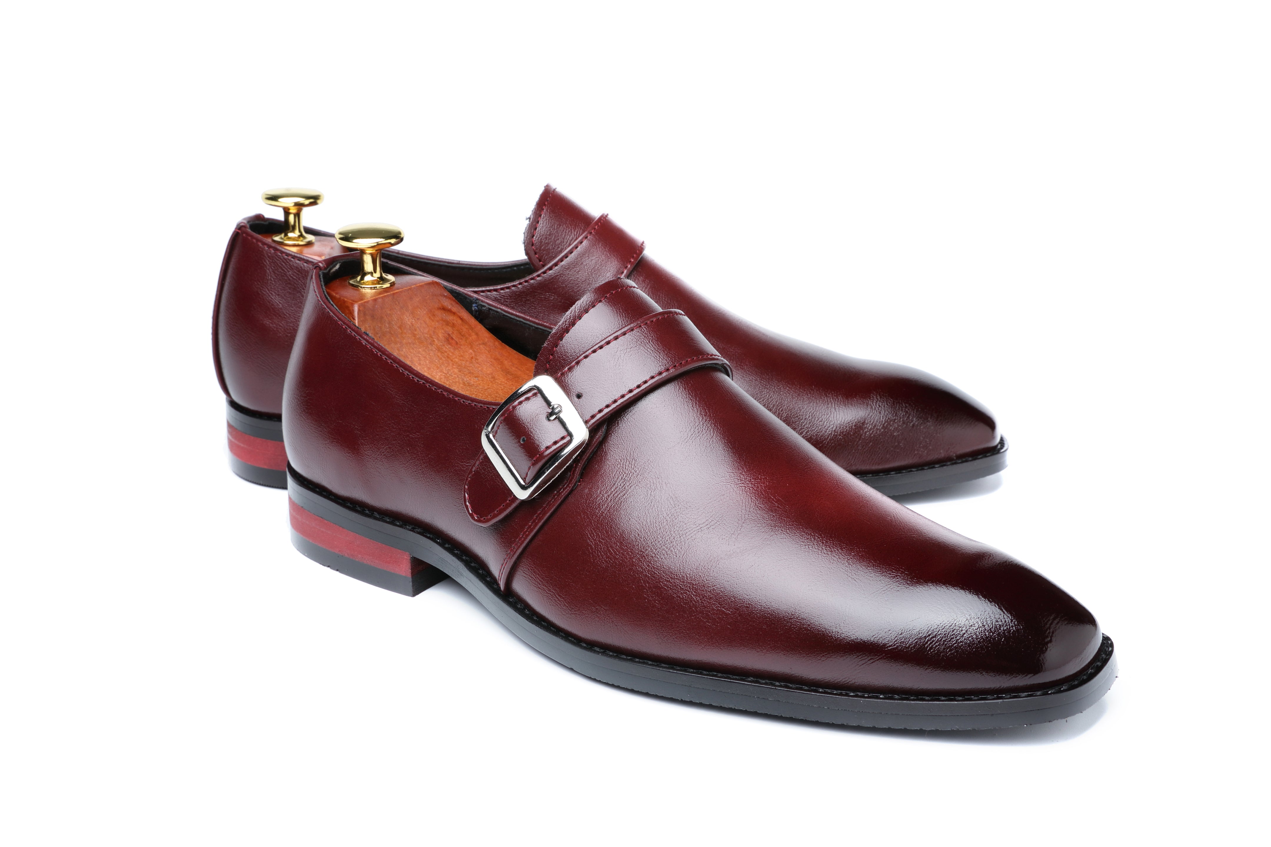 Men's Monk Strap Loafers Plain Toe