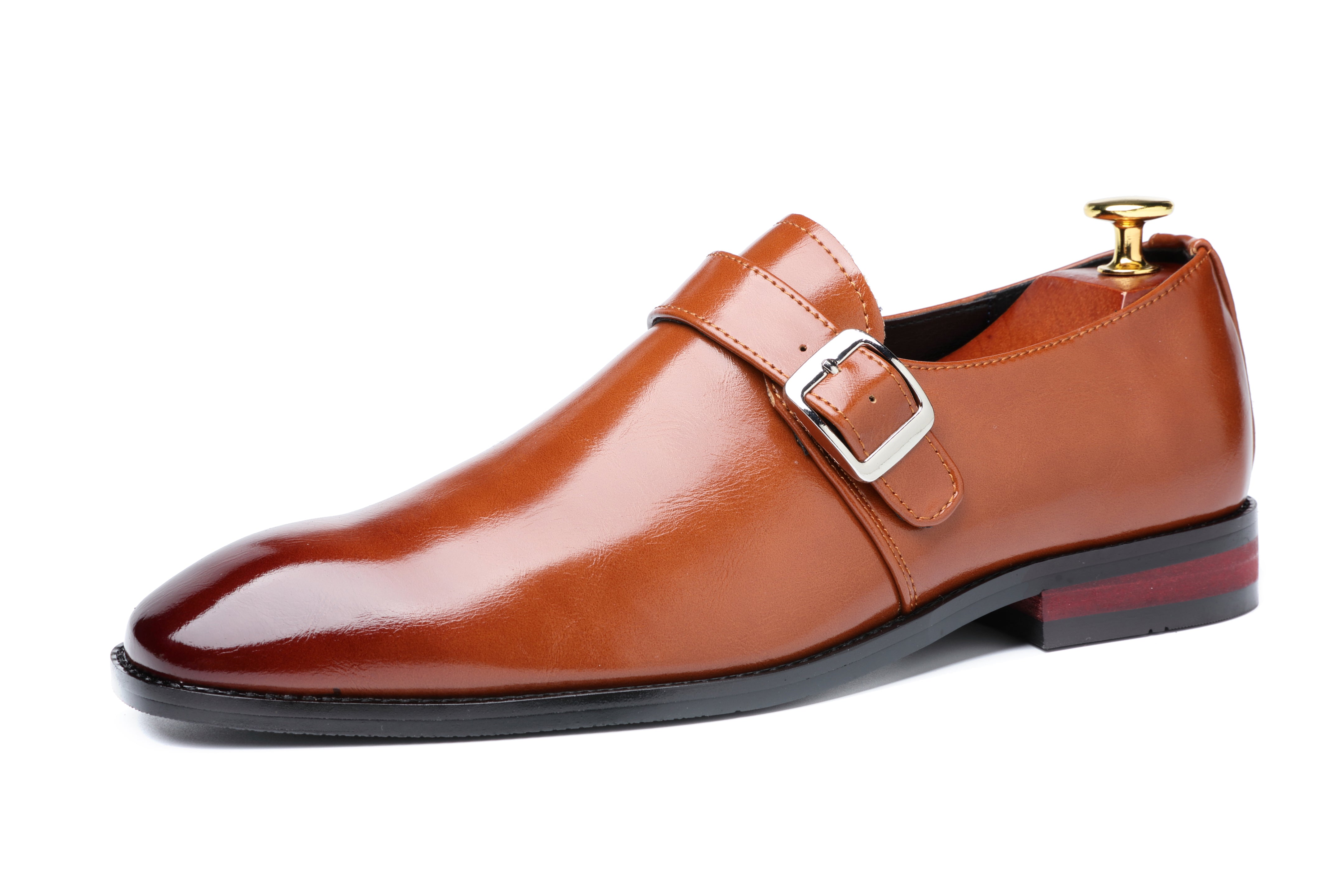 Men's Monk Strap Loafers Plain Toe