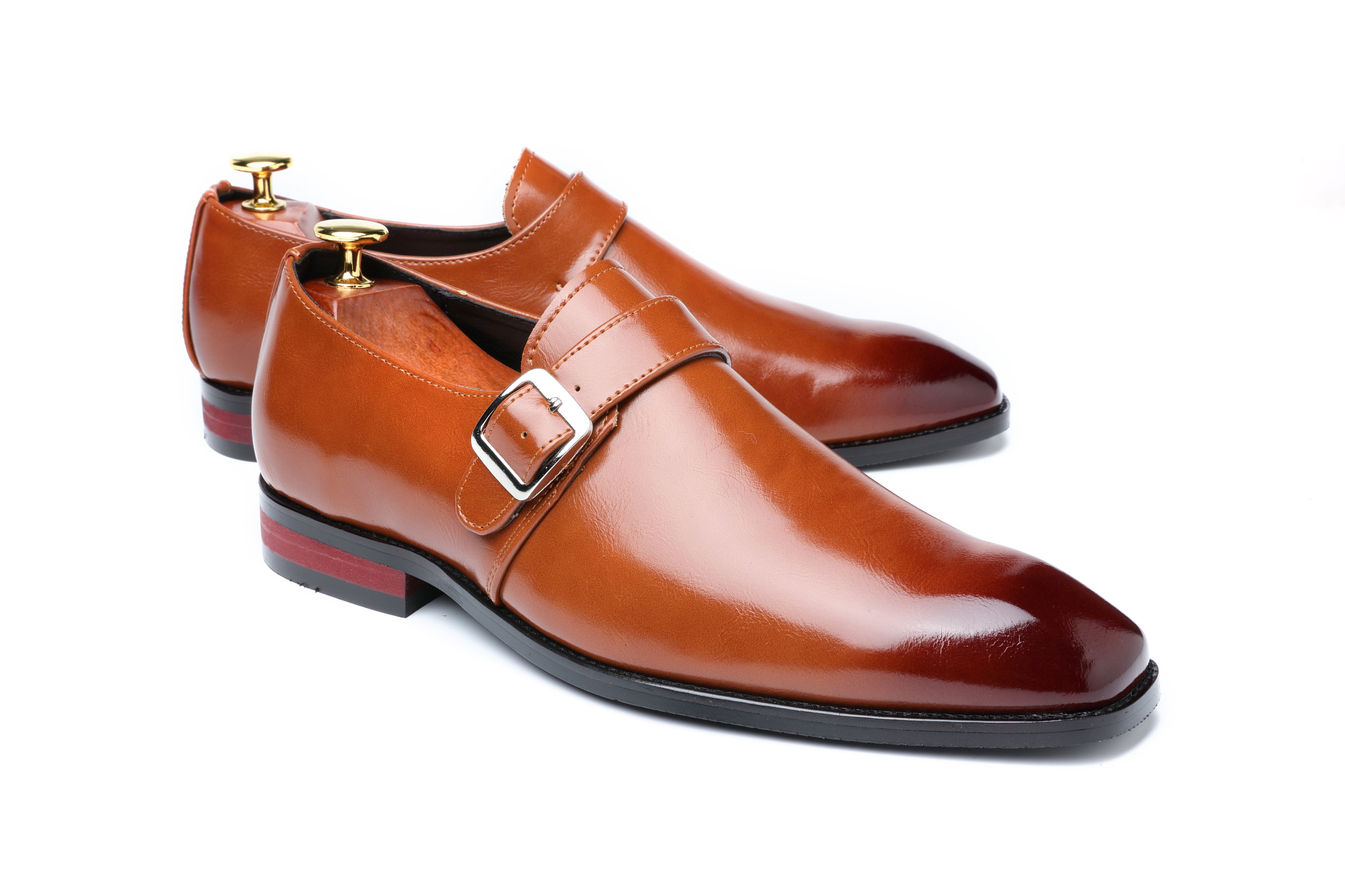 Men's Monk Strap Loafers Plain Toe