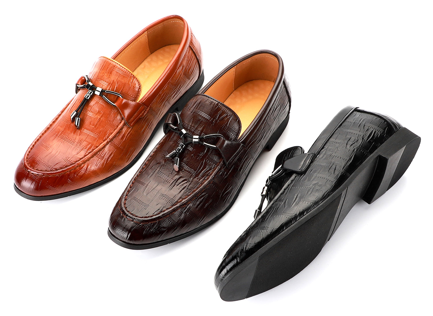 Men's Bow Tassel Smoking Loafers