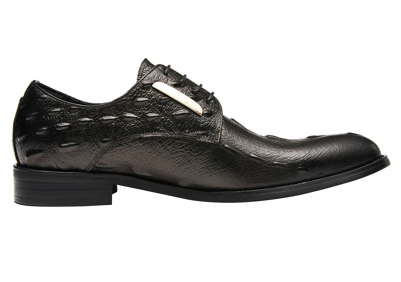 Zapatos formales Derby con punta de ala de cocodrilo para hombre 