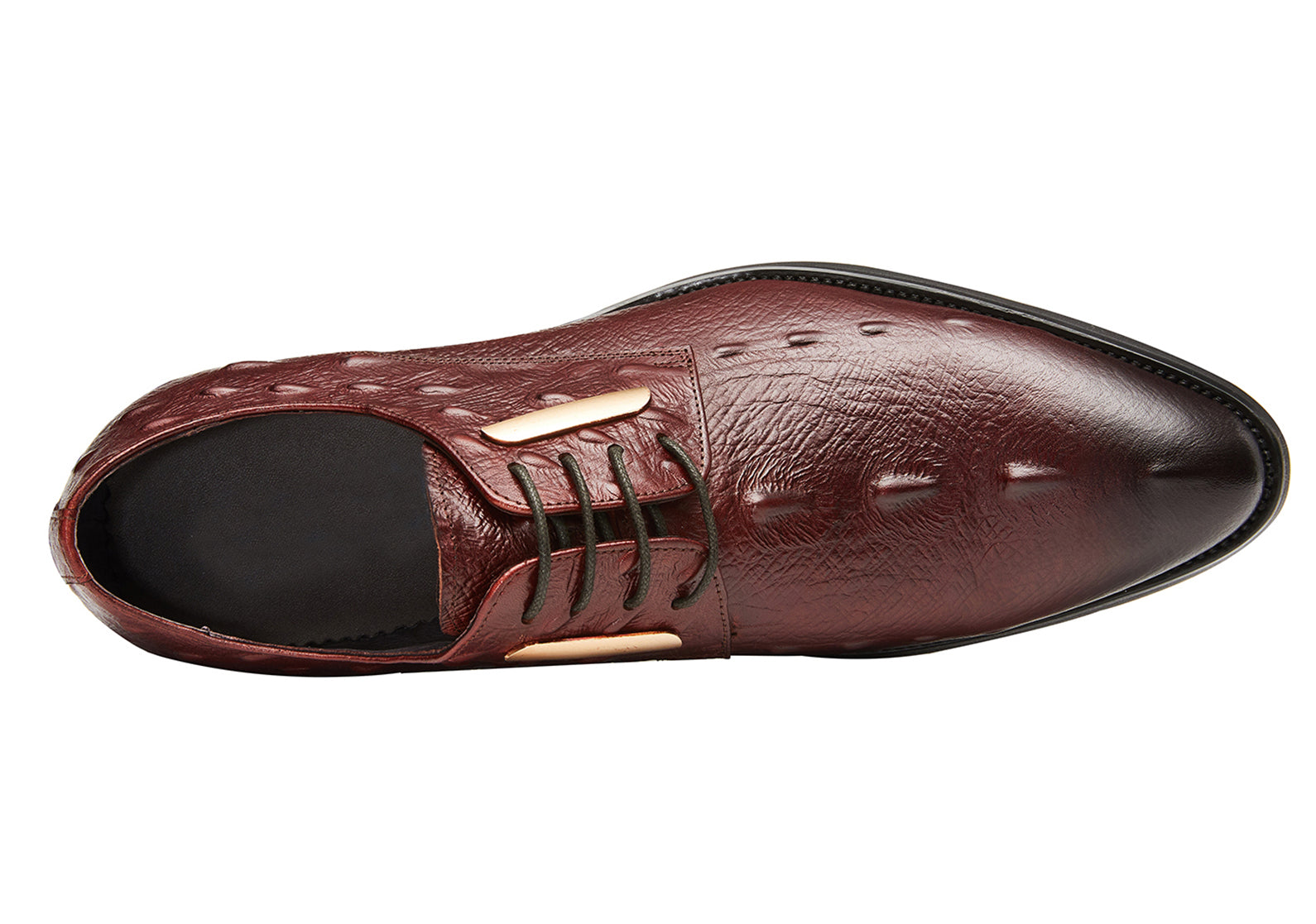 Men's Alligator Wingtip Derby Formal Shoes