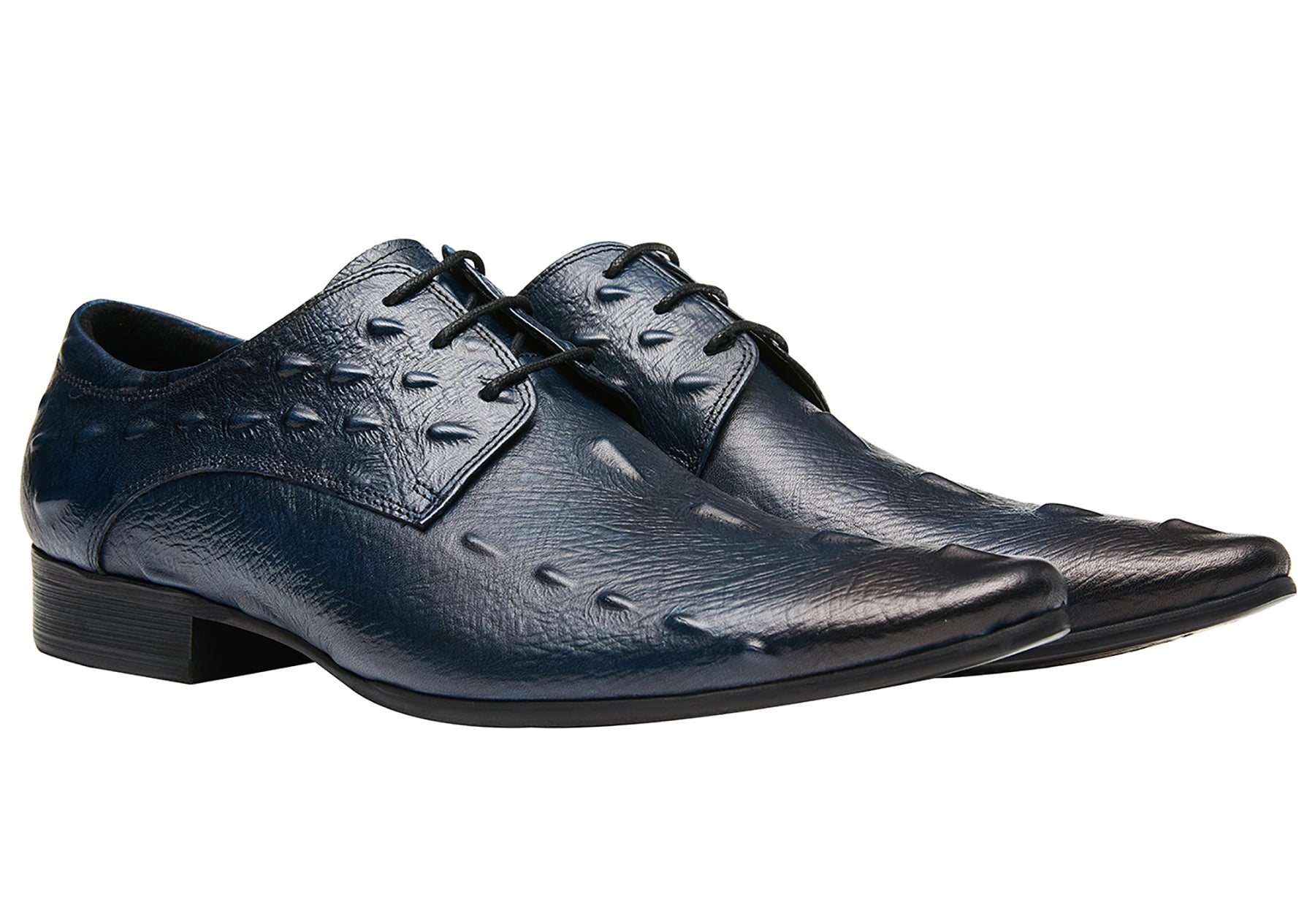 Men's Alligator Pointed Toe Derby Shoes