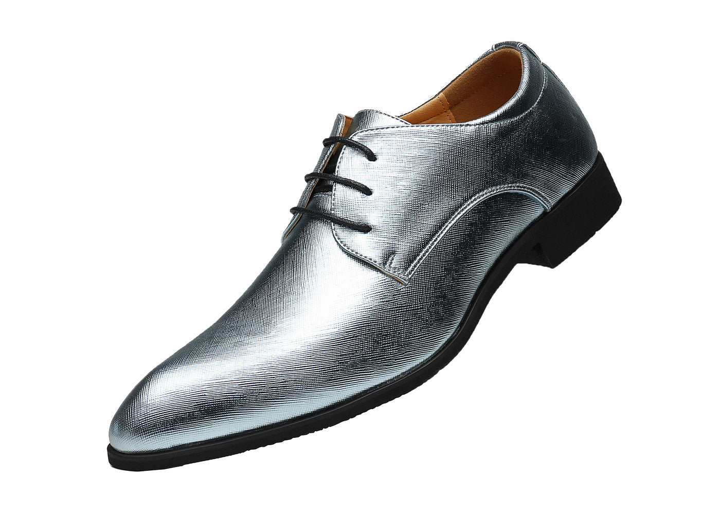 Men's Plain Matte Leather Derby Shoes