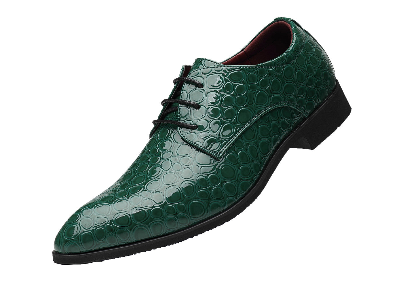 Zapatos Derby de charol de cocodrilo para hombre