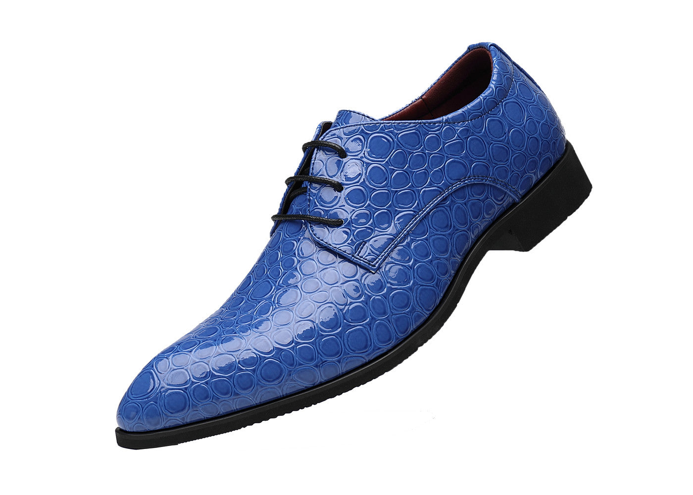 Zapatos Derby de charol de cocodrilo para hombre