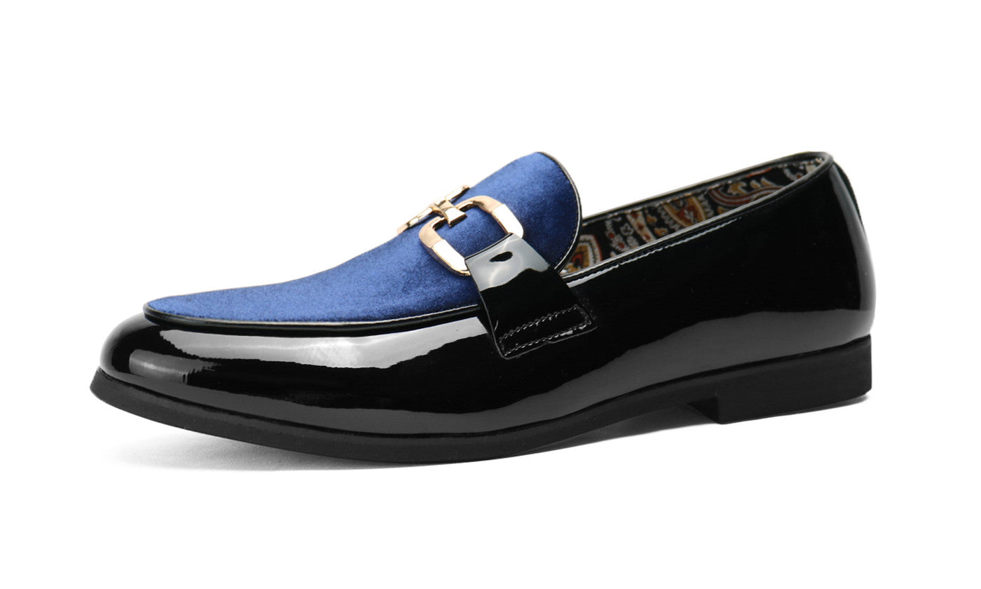 Men's Buckle-Detail Leather Loafers