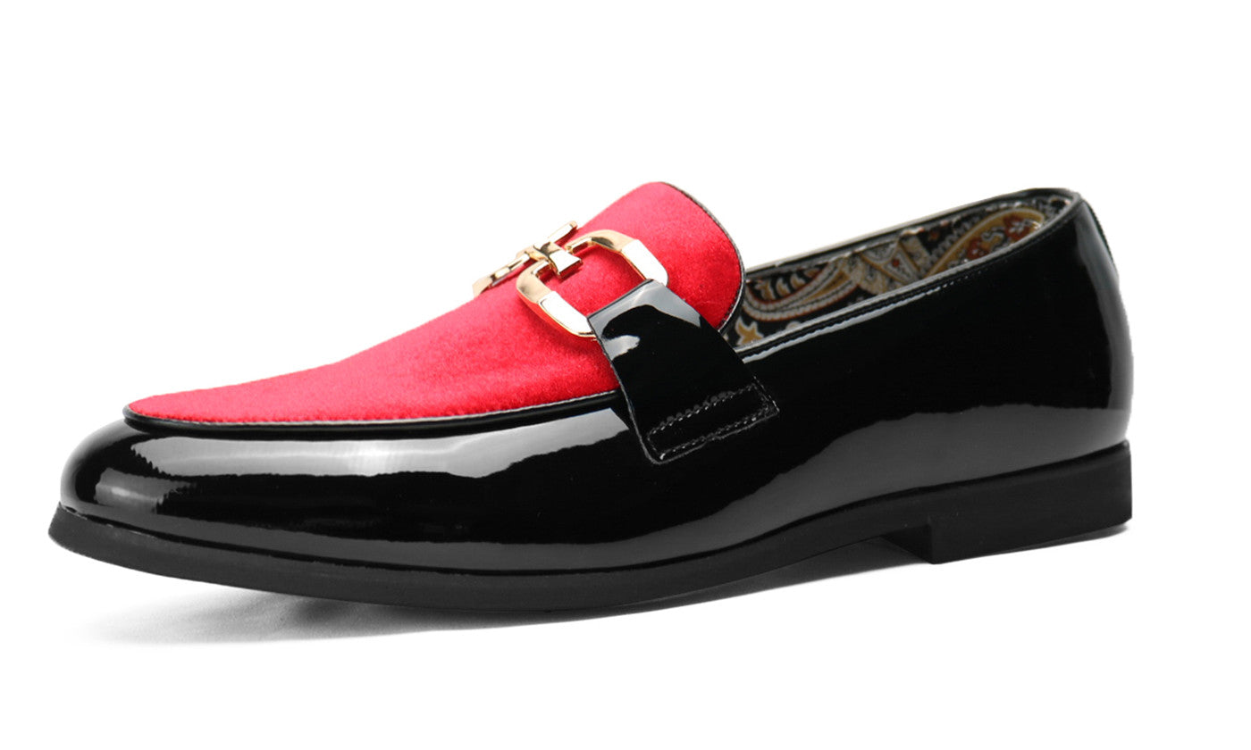 Men's Buckle-Detail Leather Loafers