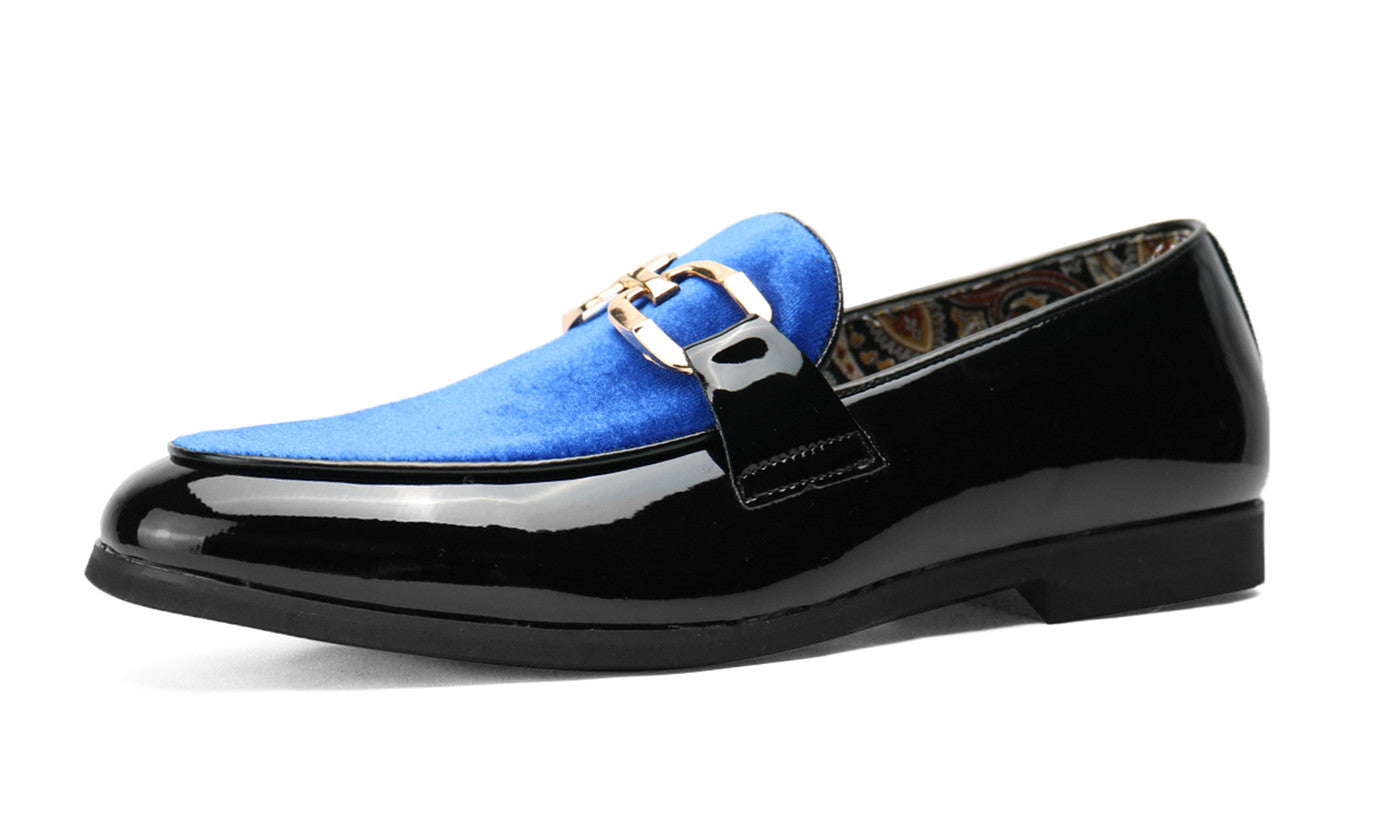 Men's Buckle-Detail Leather Loafers