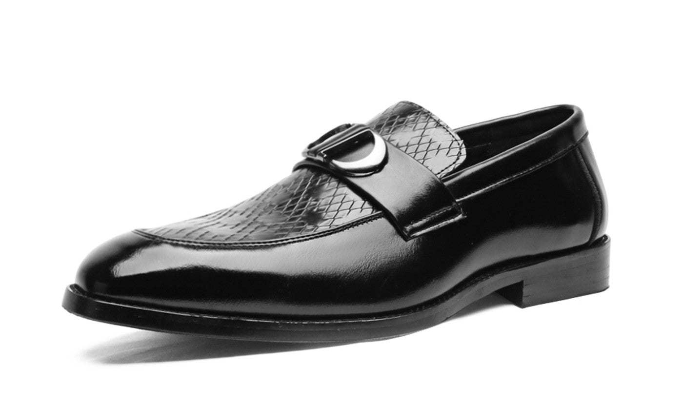 Mocasines de hombre de piel acolchada y repujada