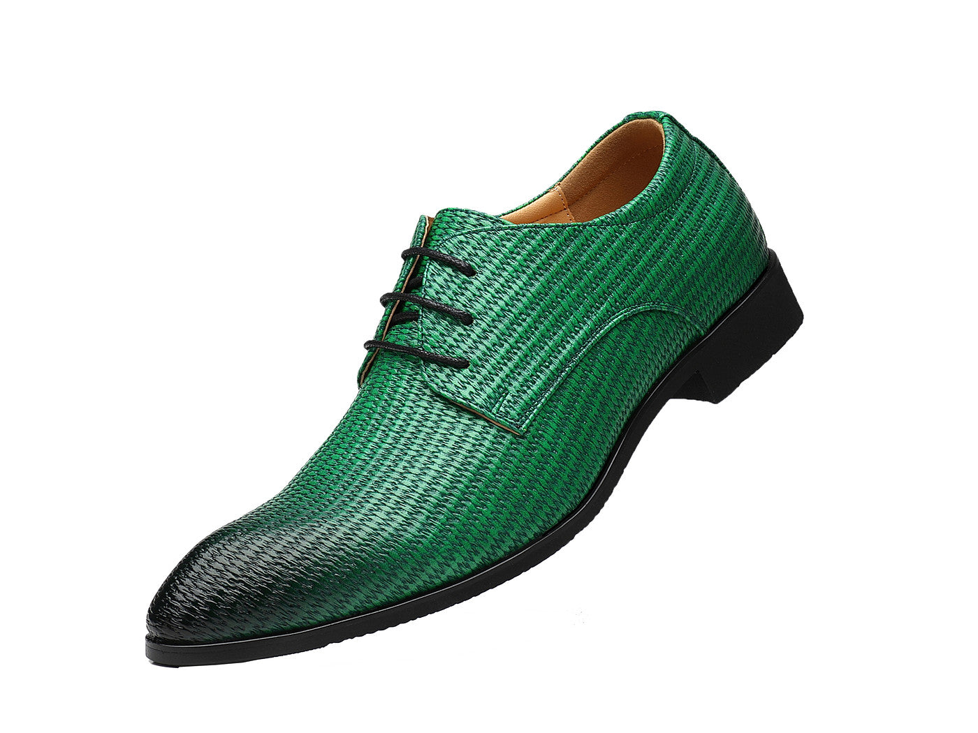 Zapatos Derby tejidos en relieve para hombre