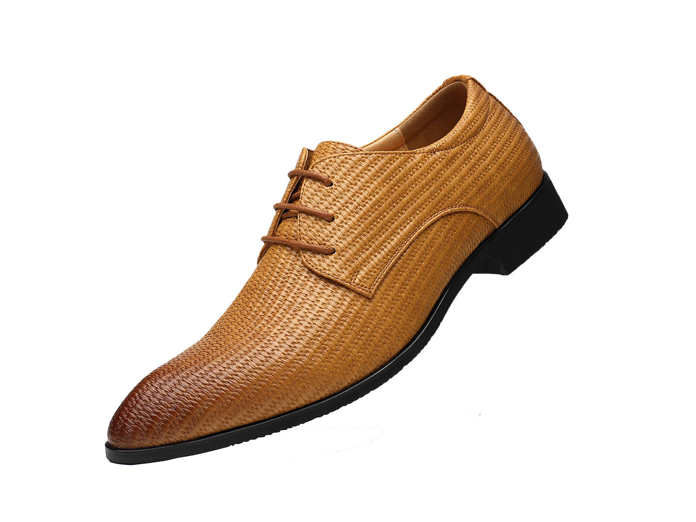 Zapatos Derby tejidos en relieve para hombre