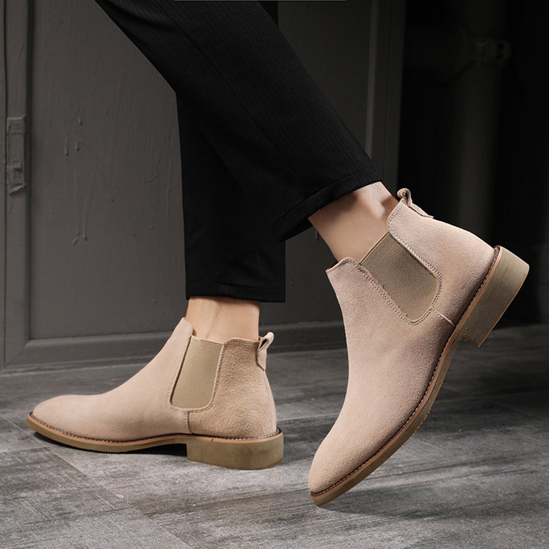 Men's Suede Leather Chelsea Boots