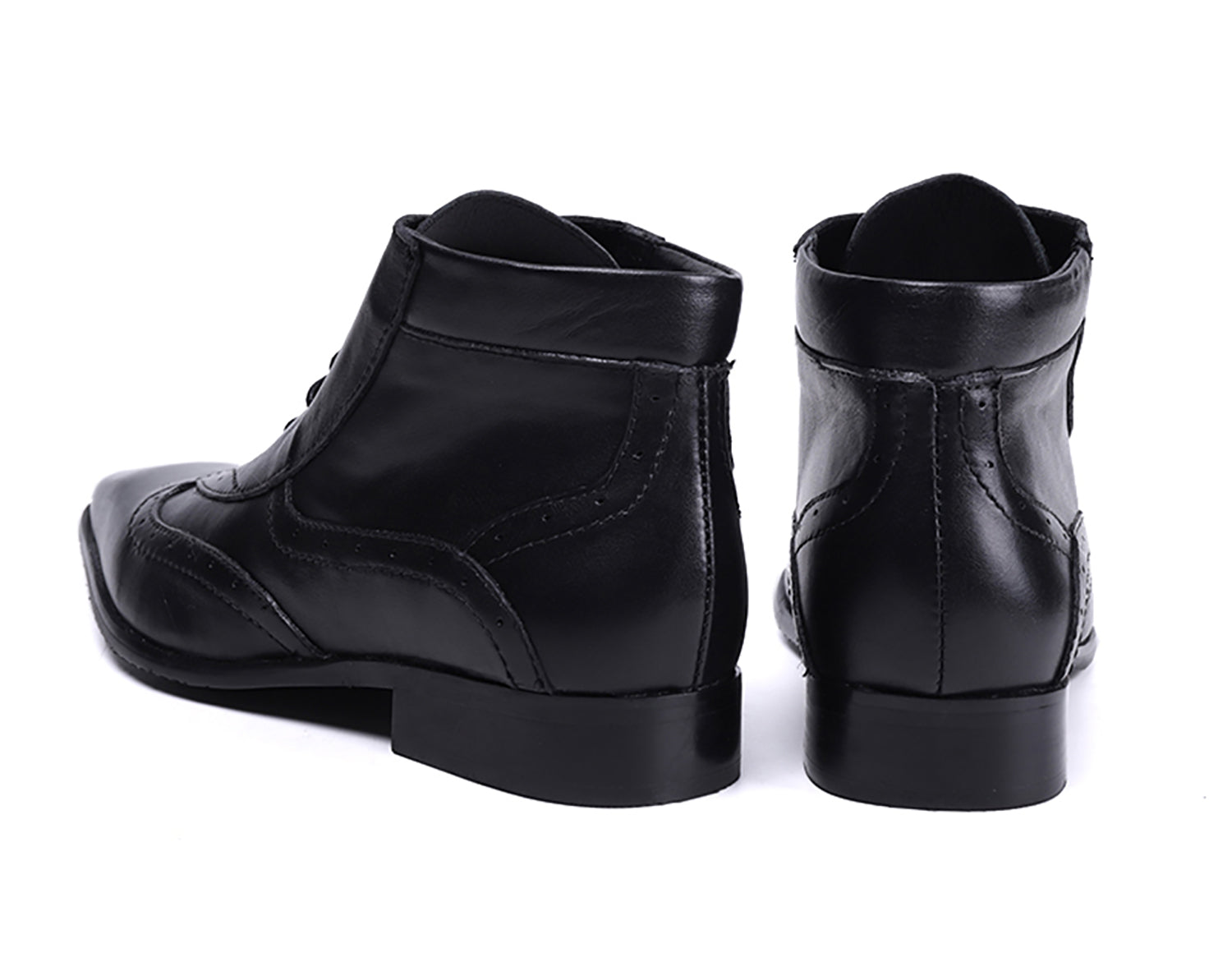 Men's Leather Plain Toe  Dress Boots