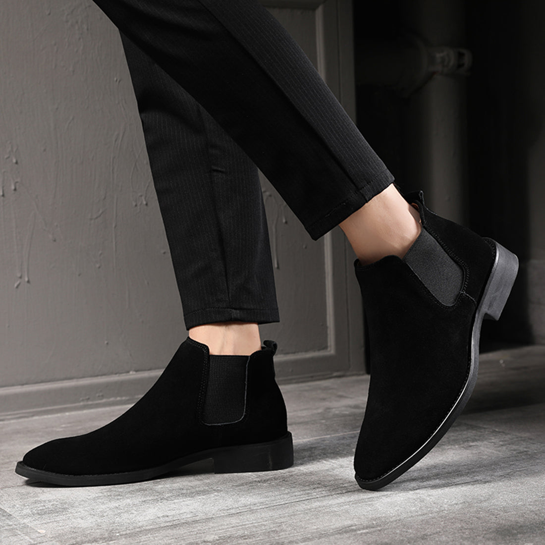 Men's Suede Leather Chelsea Boots