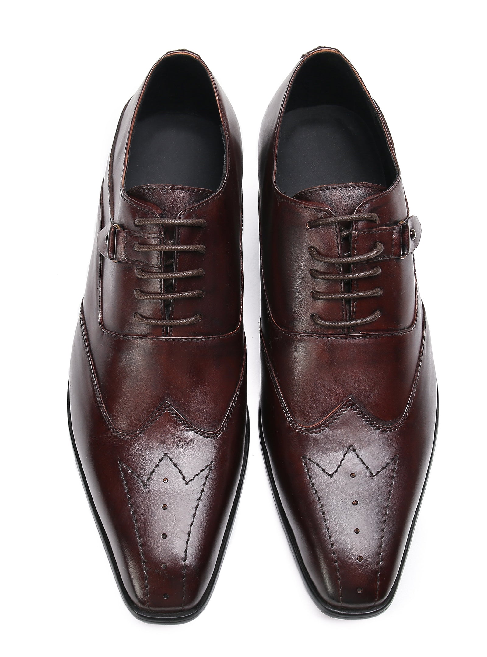 Zapatos Oxford formales con cordones para hombre 