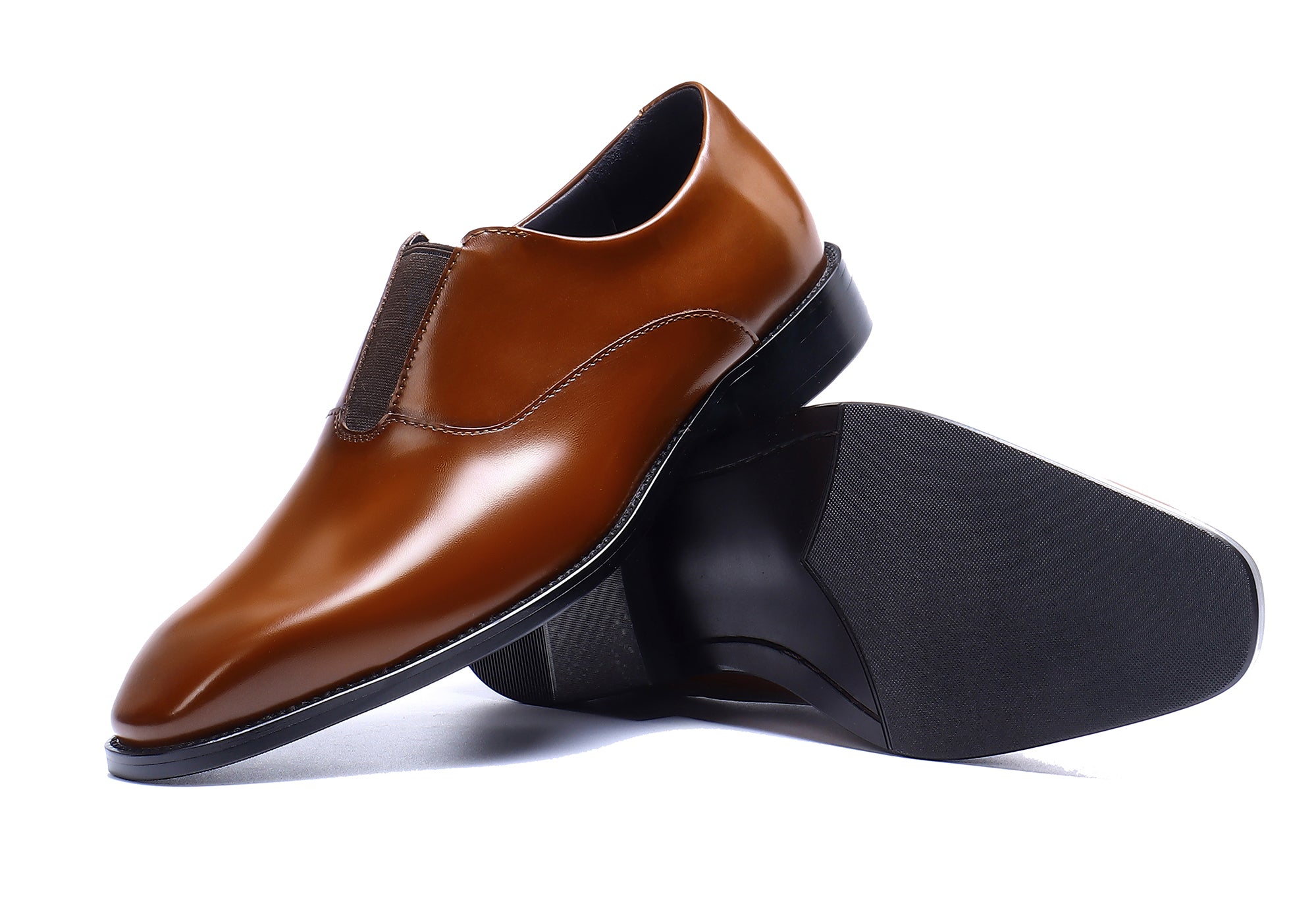 Mocasines de cuero formales de vestir para hombre