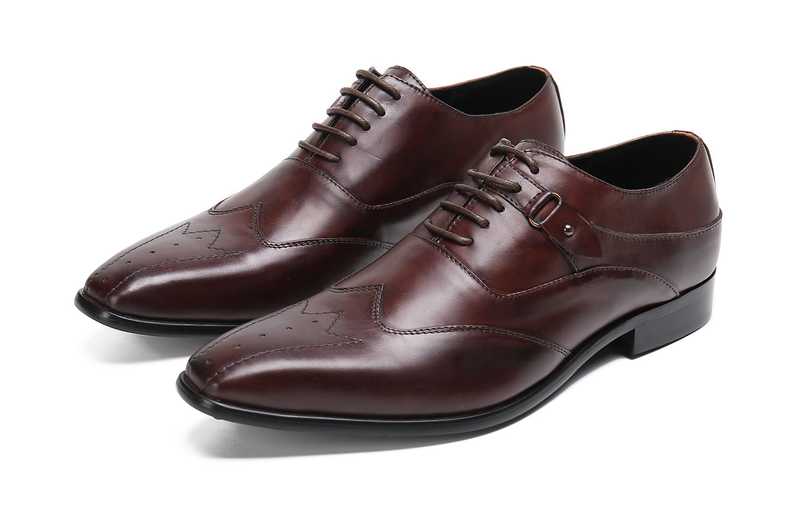 Zapatos Oxford formales con cordones para hombre 