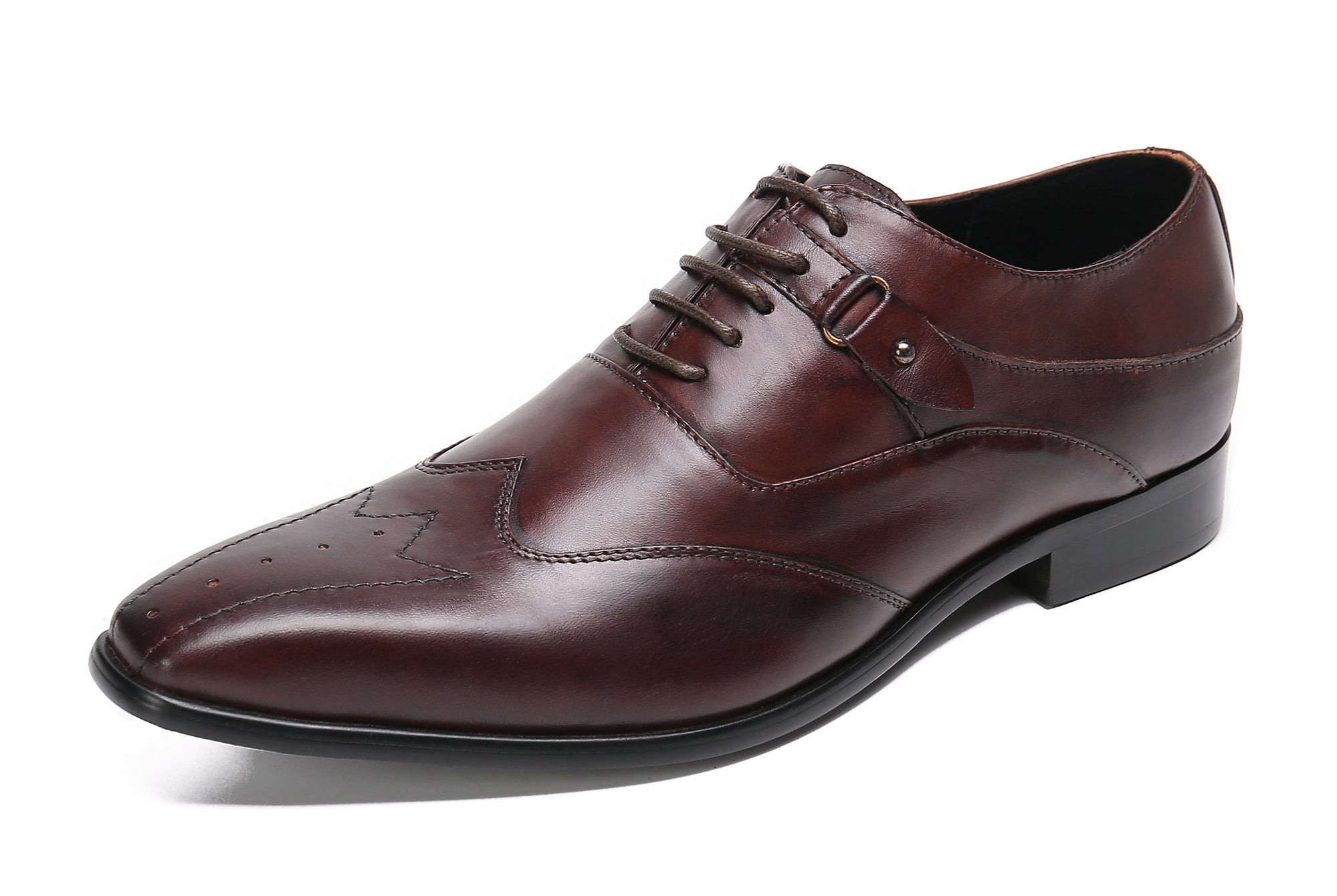 Zapatos Oxford formales con cordones para hombre 