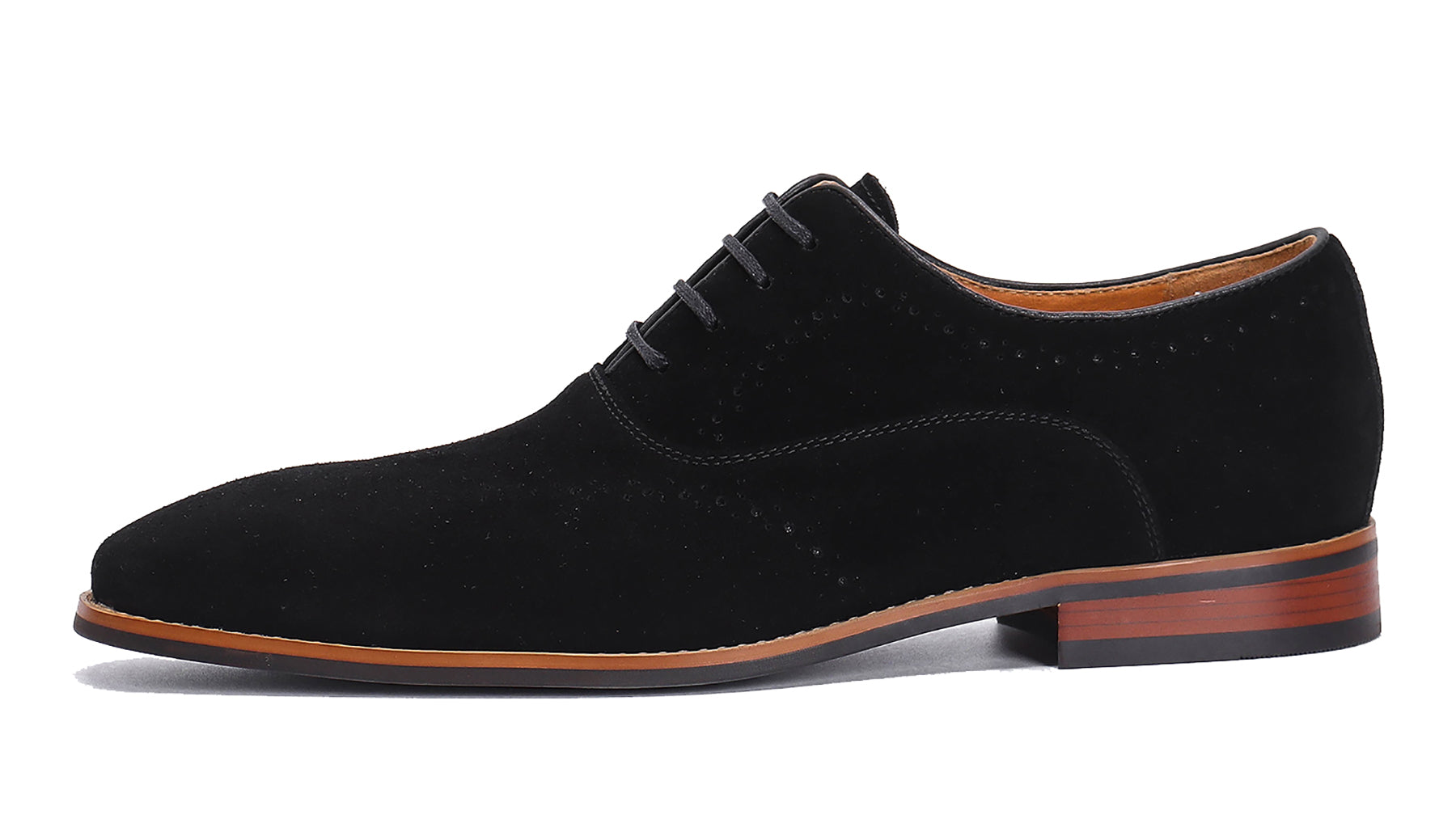 Zapatos Oxford Brogue de piel de ante para hombre 