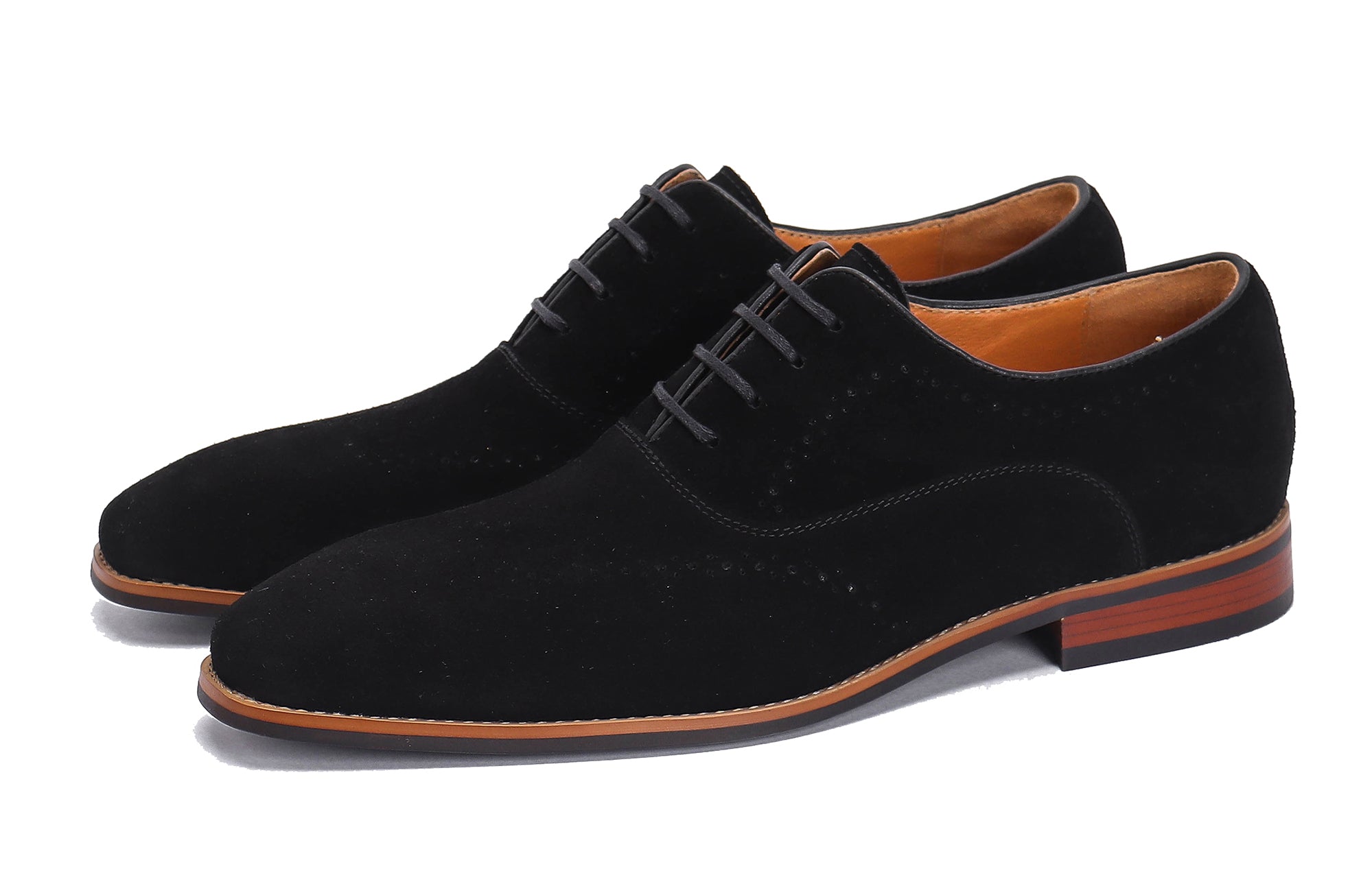 Zapatos Oxford Brogue de piel de ante para hombre 