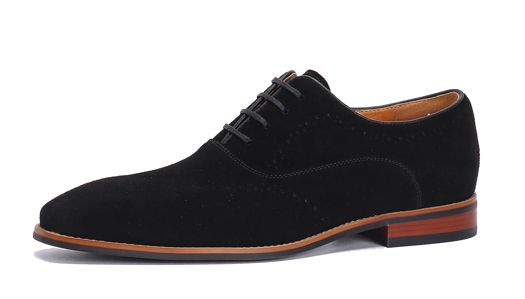 Zapatos Oxford Brogue de piel de ante para hombre 