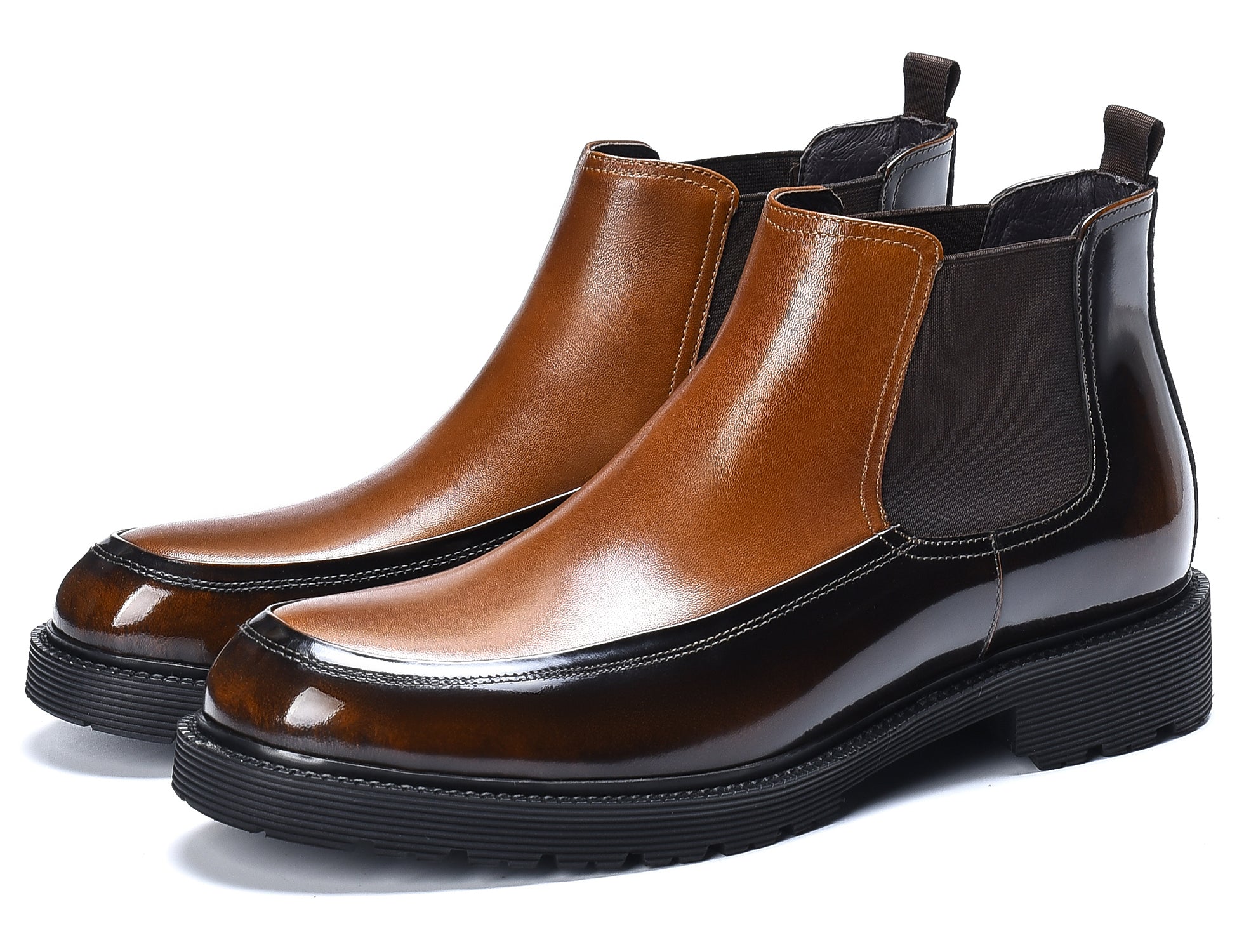 Botas Chelsea informales de cuero para hombre 