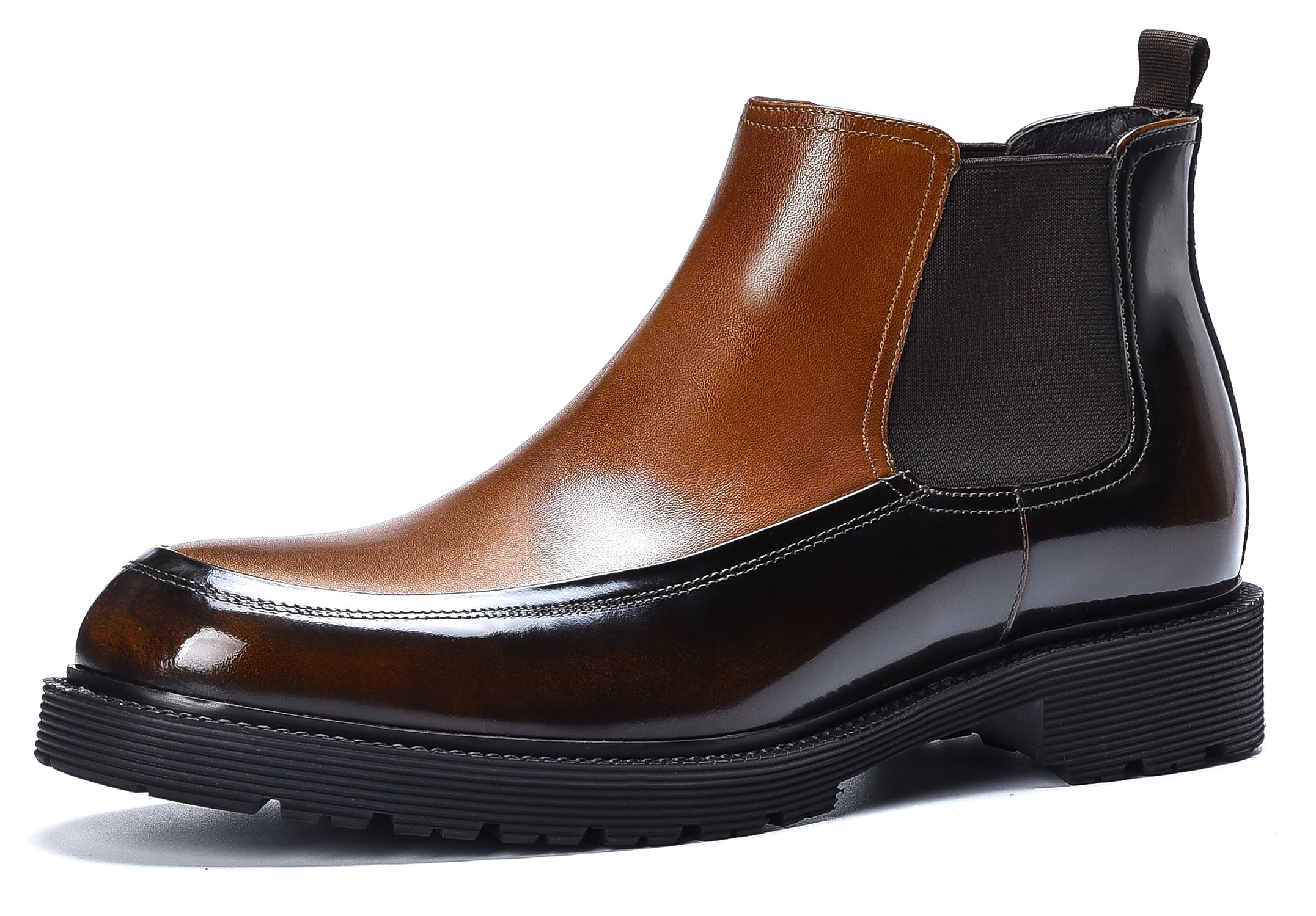 Botas Chelsea informales de cuero para hombre 