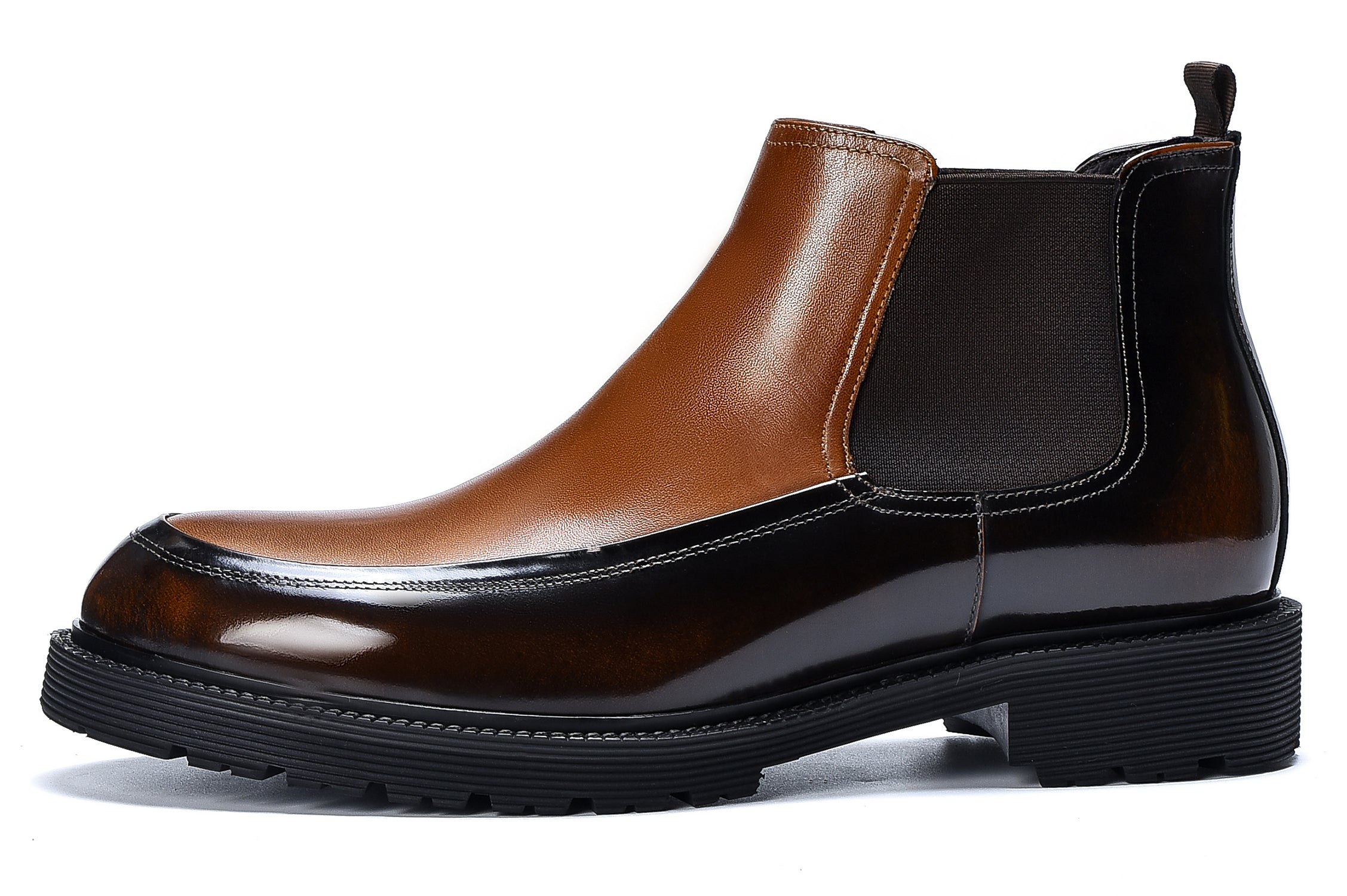 Botas Chelsea informales de cuero para hombre 