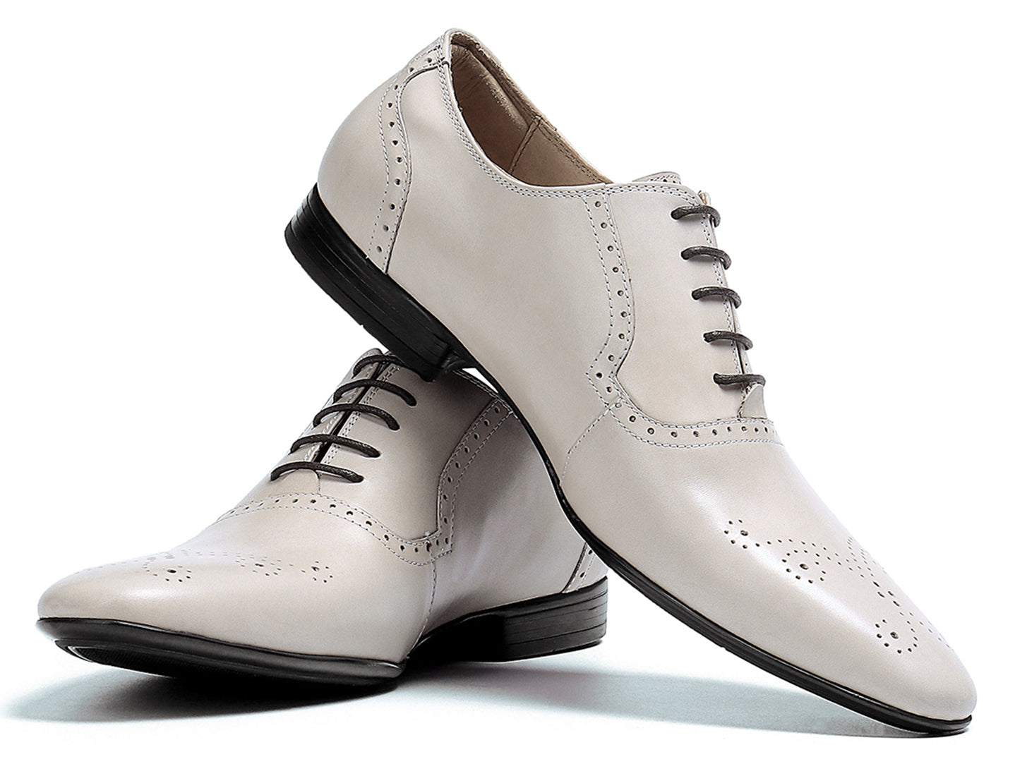 Oxford formal brogue de cuero para hombre