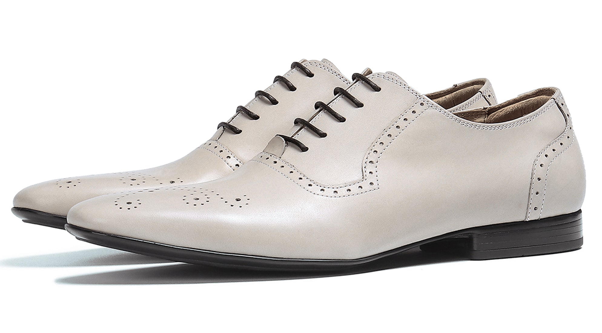 Oxford formal brogue de cuero para hombre