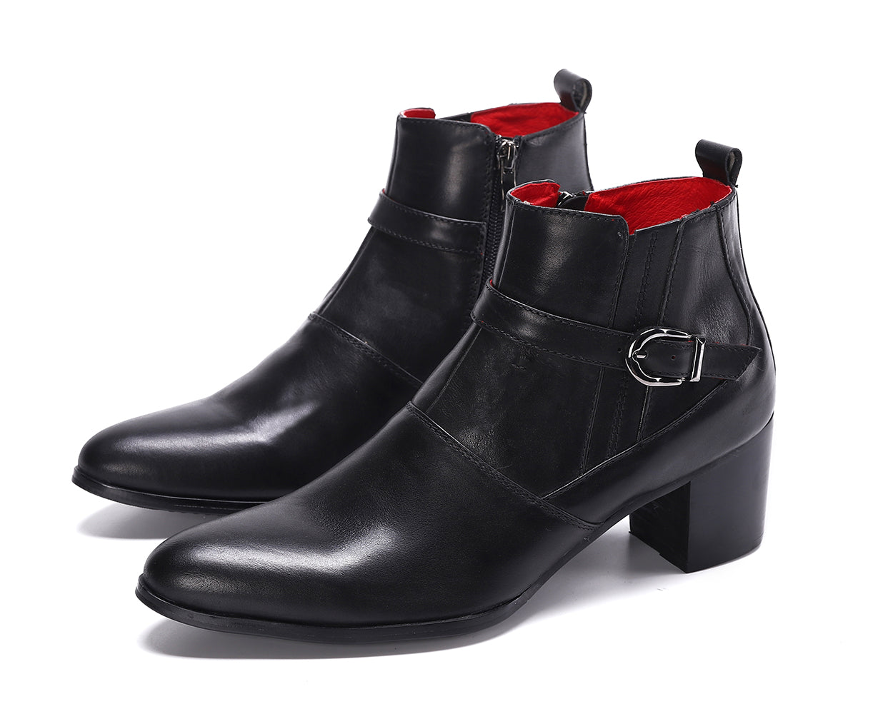 Men's Leather Monk Strap Western Boots