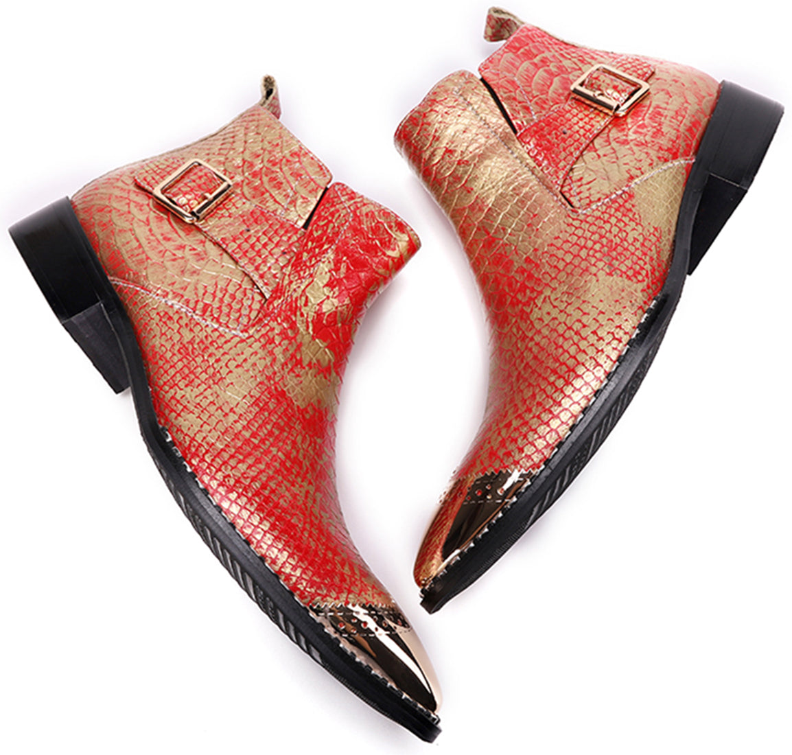 Men's Metal Tip Wedding Western Boots