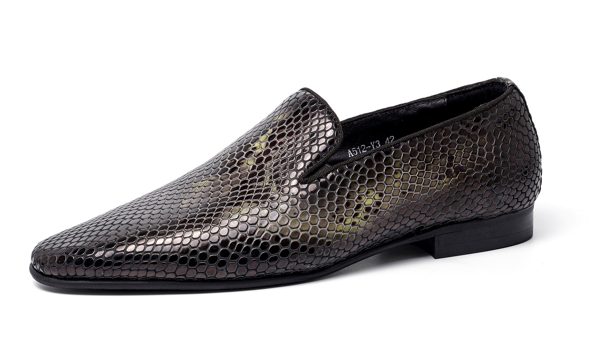 Men's Snake Skin Pointed-Toe Loafers – Santimon