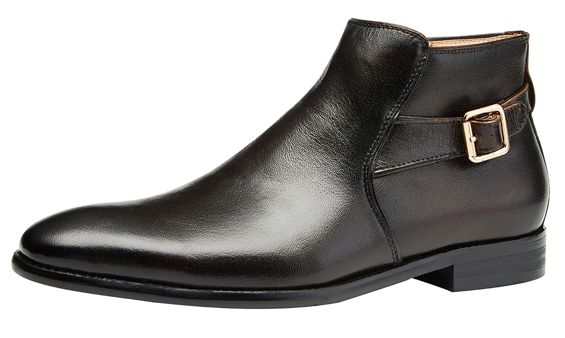 Men's Formal Leather Buckle Chelsea Boots