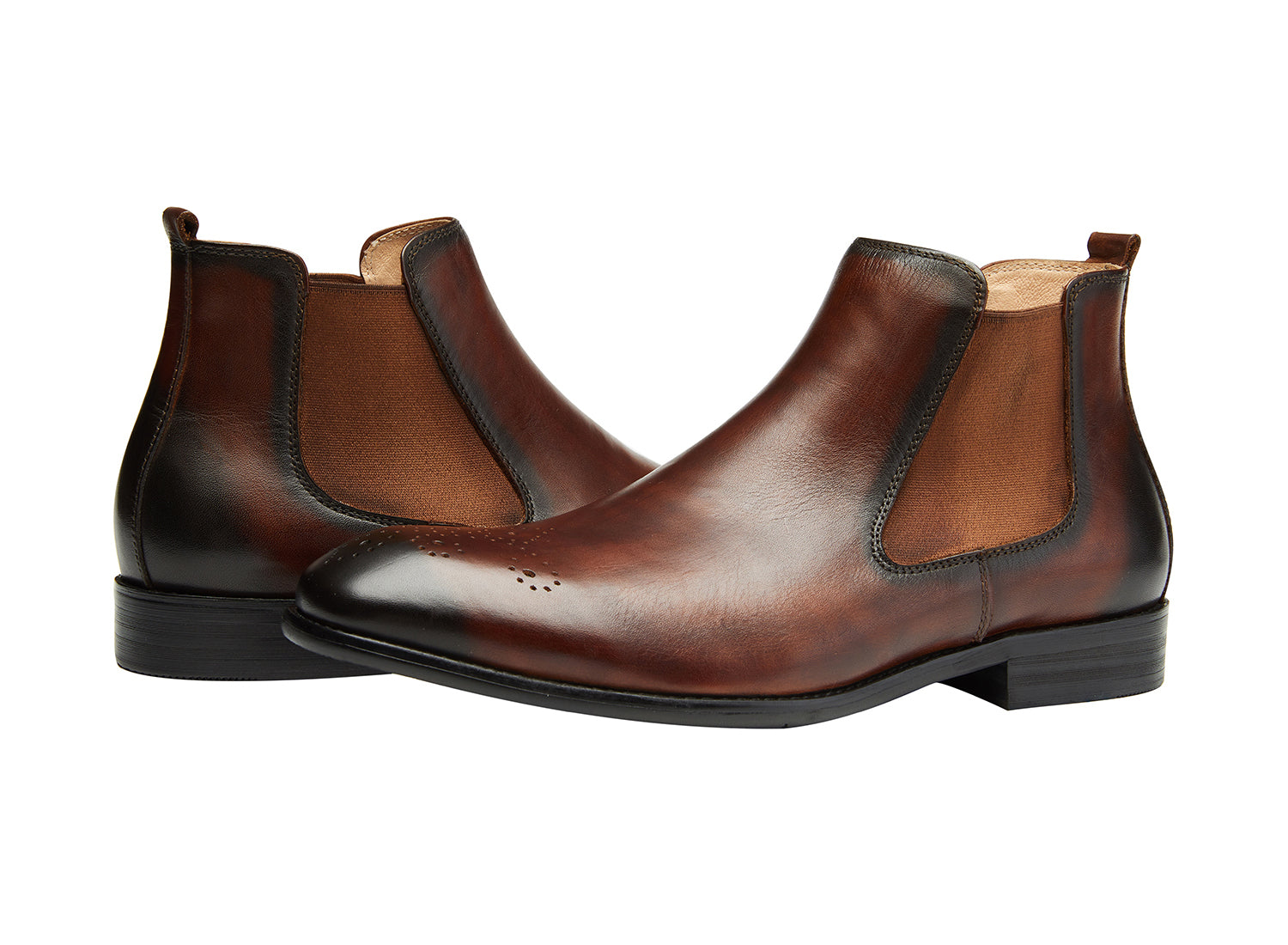 Botas Chelsea de piel auténtica para hombre 