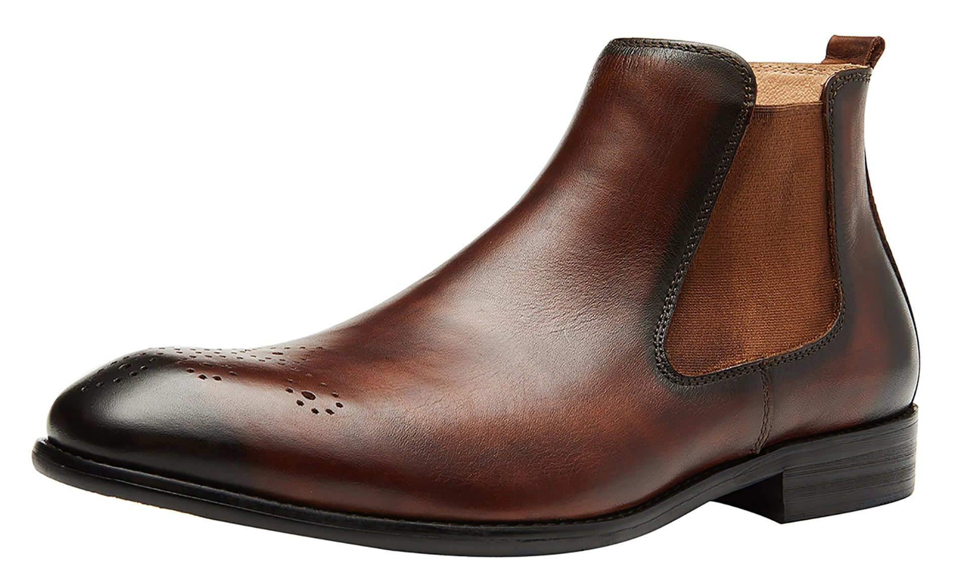 Botas Chelsea de piel auténtica para hombre 