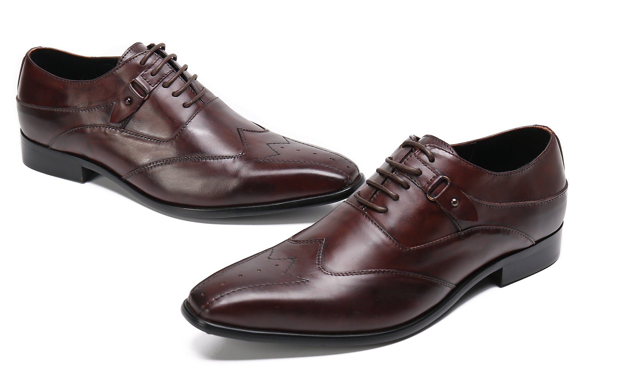 Zapatos Oxford formales con cordones para hombre 