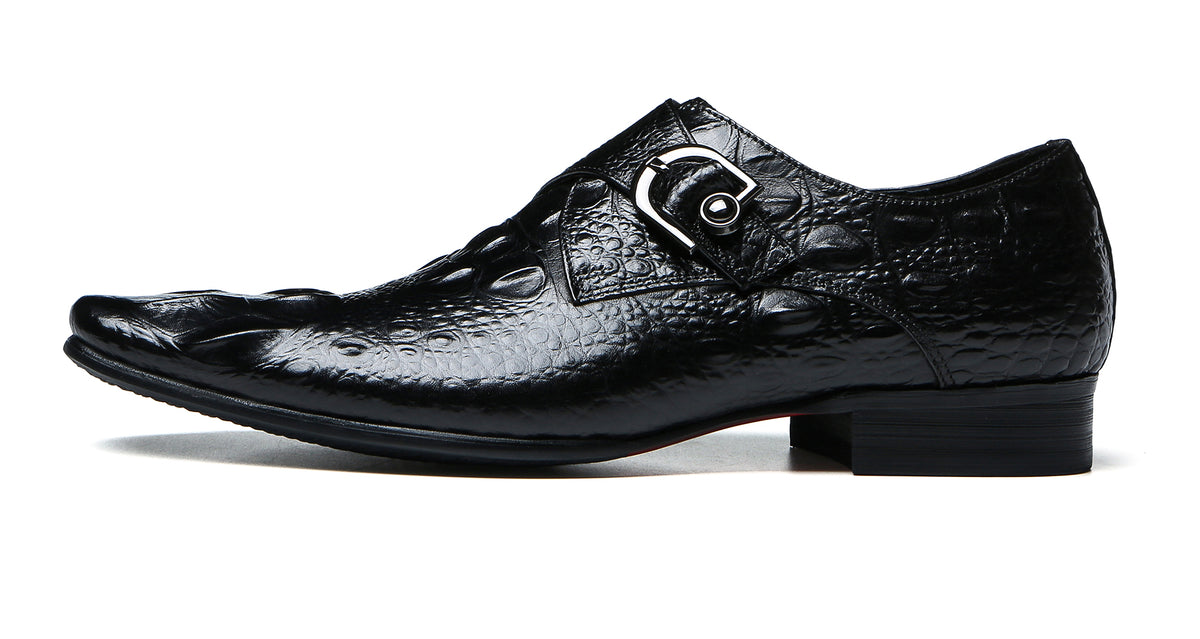 Men's Alligator Buckle Leather Loafers – Santimon