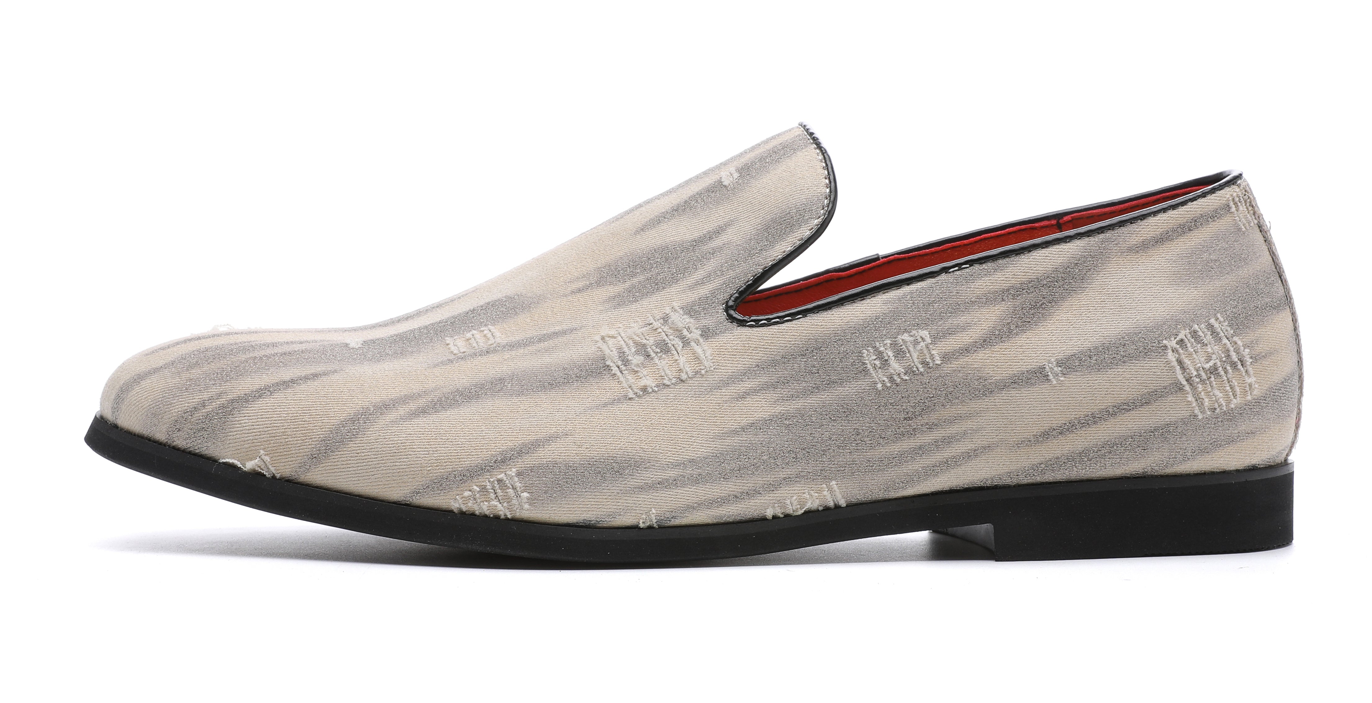 Mocasines para fumar de verano de mezclilla para hombre