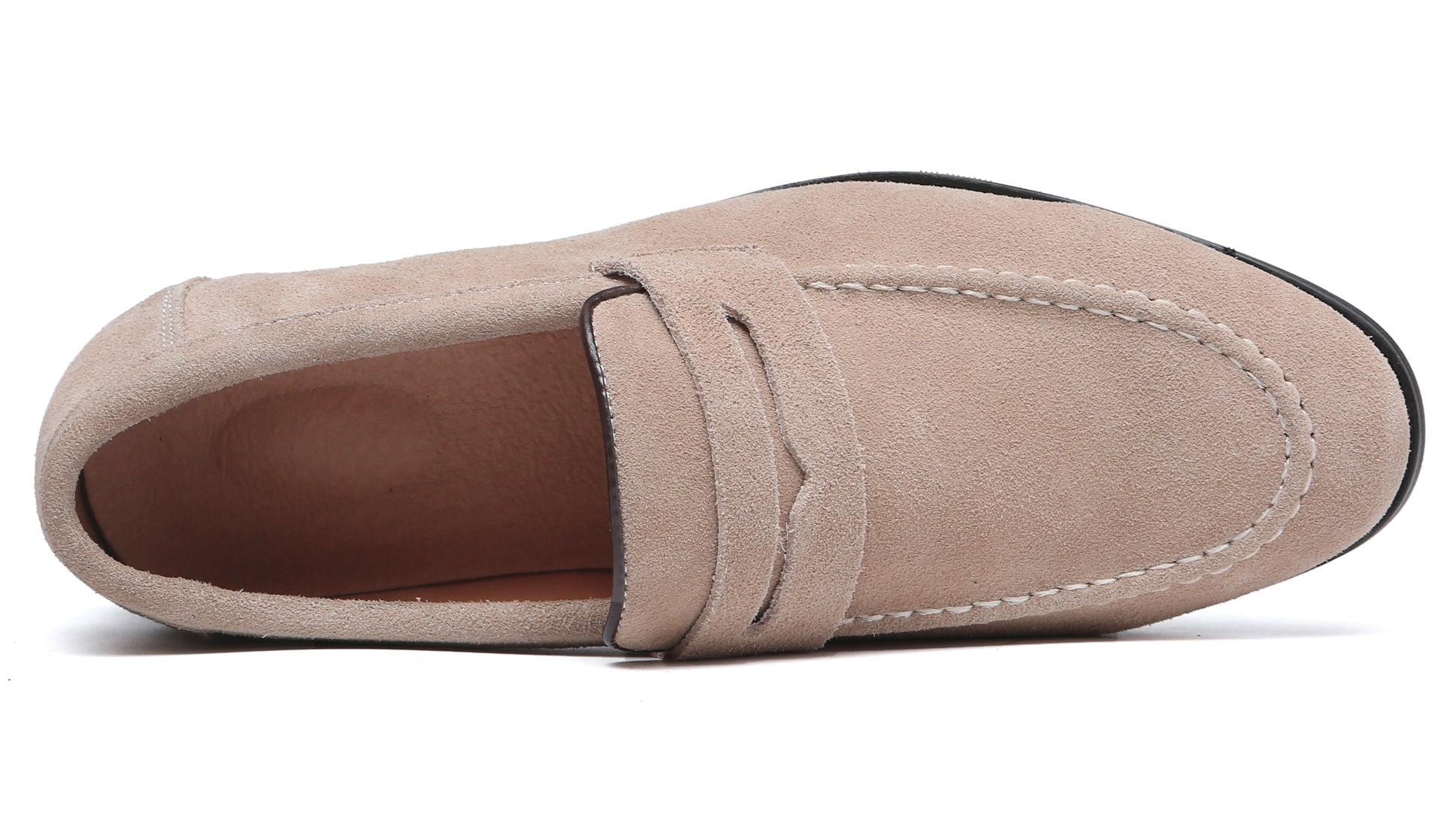 Men's Moc Toe Suede Penny Loafers