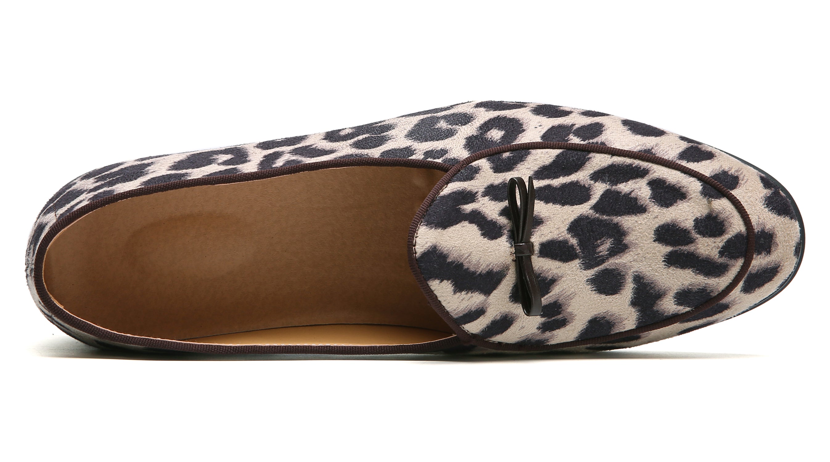 Men's Leopard Bow Casual Loafers