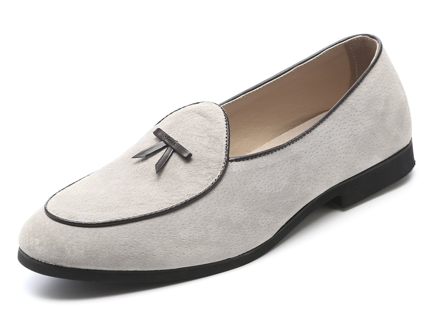 Men's Suede Bow Casual Loafers