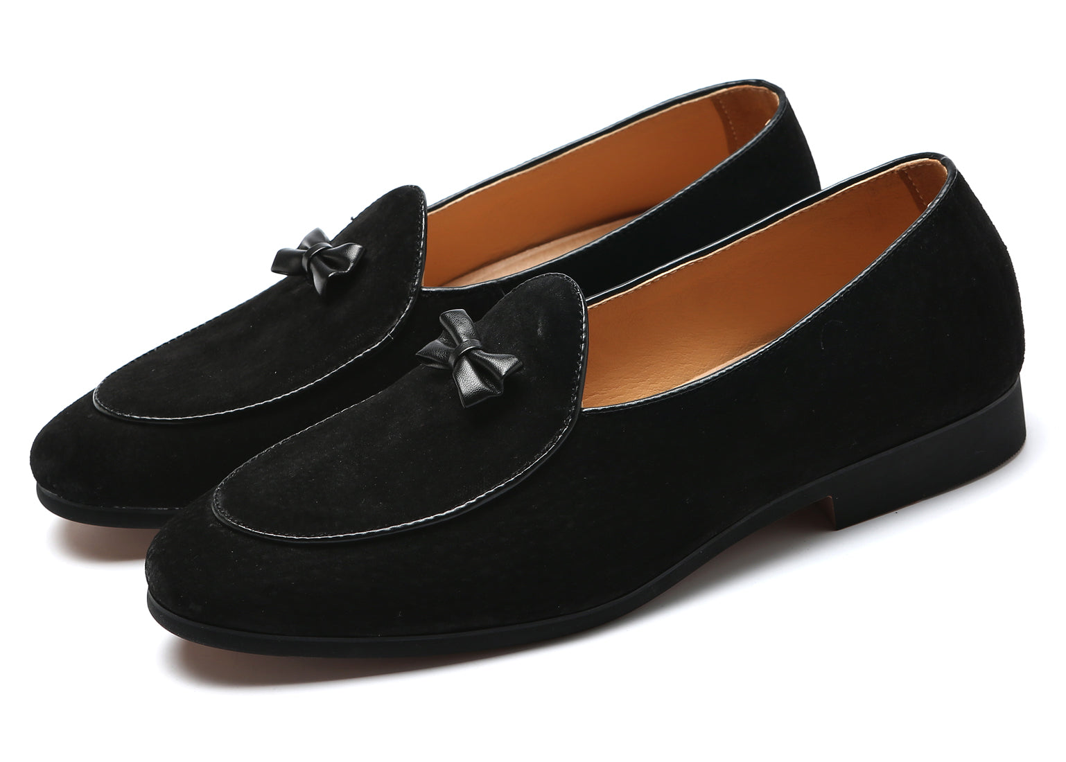 Men's Suede Bow Loafers